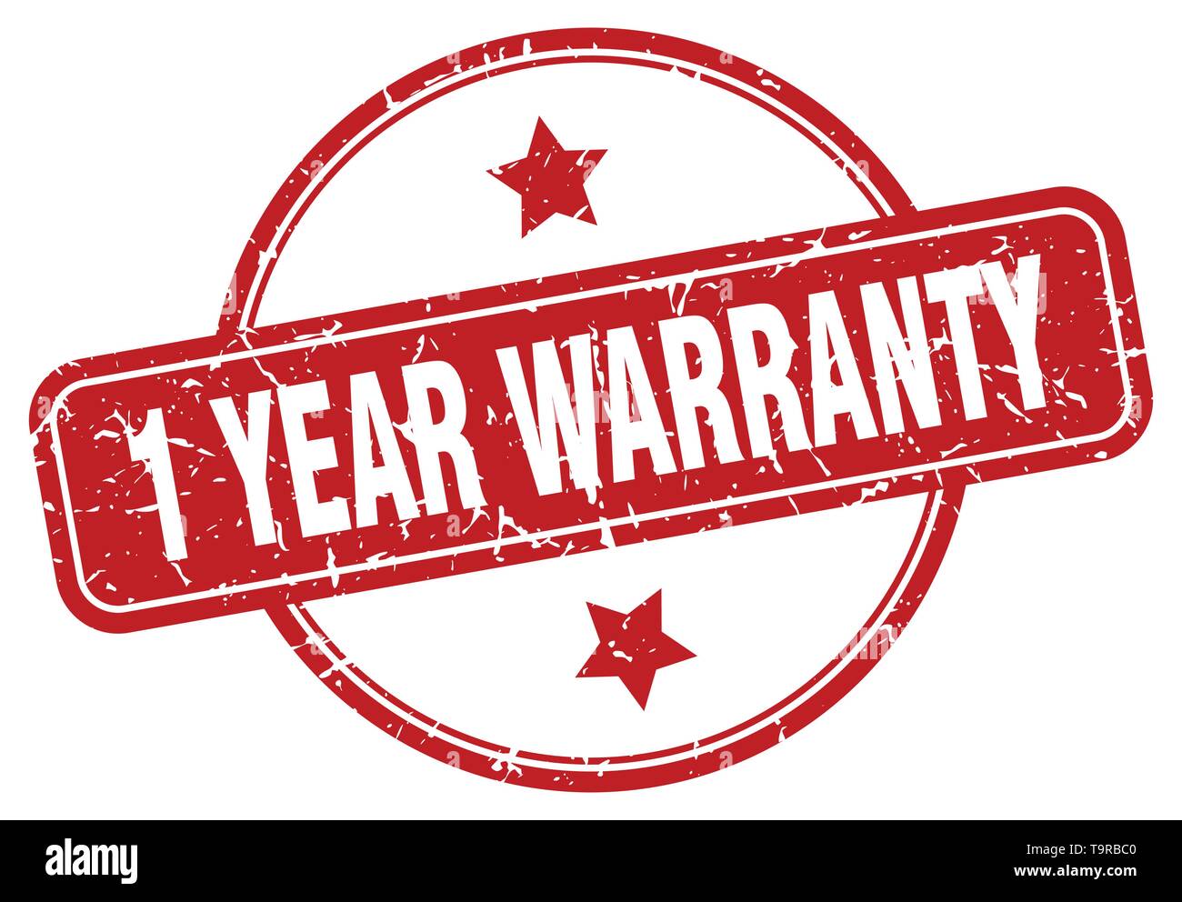 1 year warranty vintage round isolated stamp Stock Vector Image & Art ...