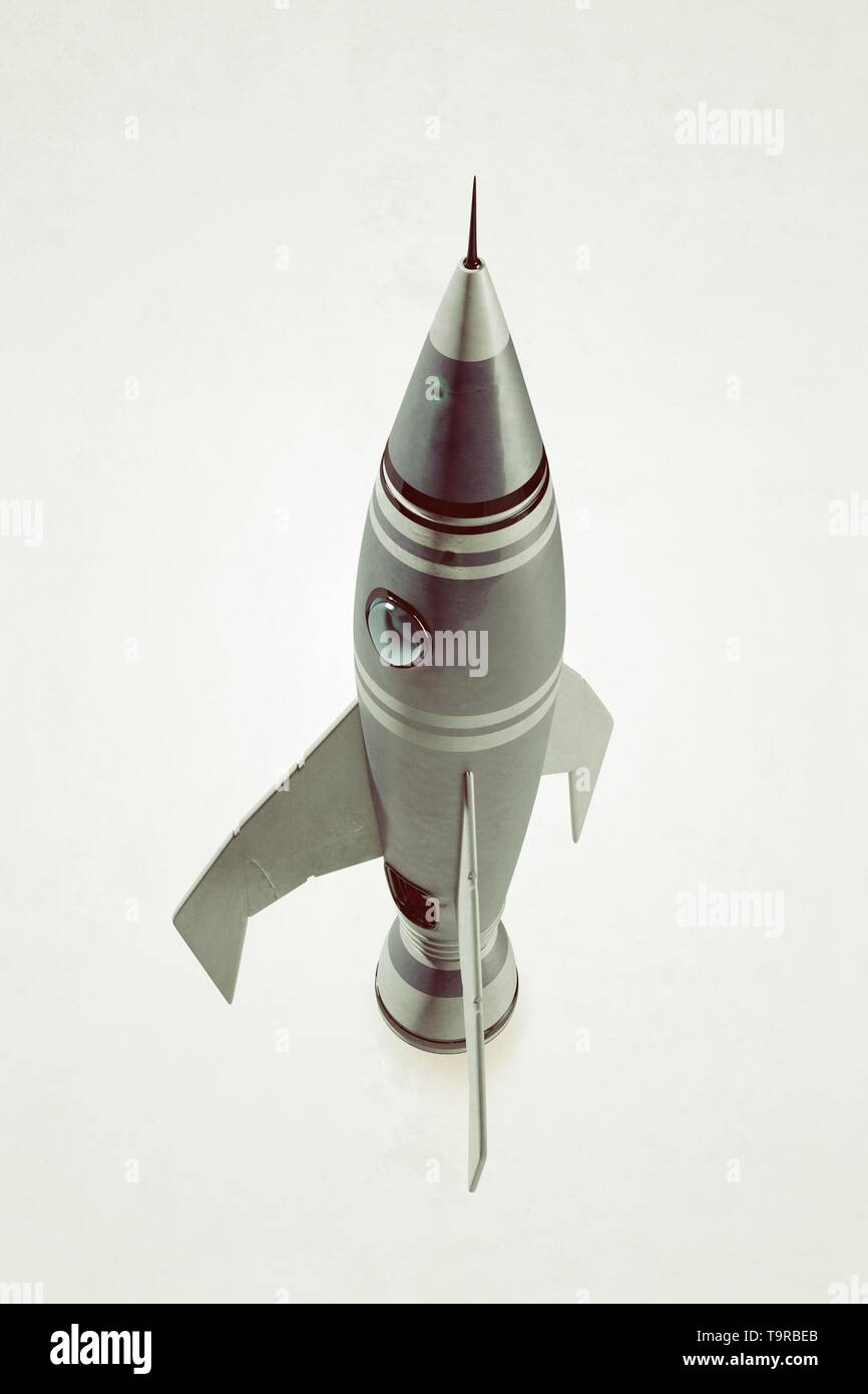 space rocket isolated on white background 3d illustration Stock Photo ...