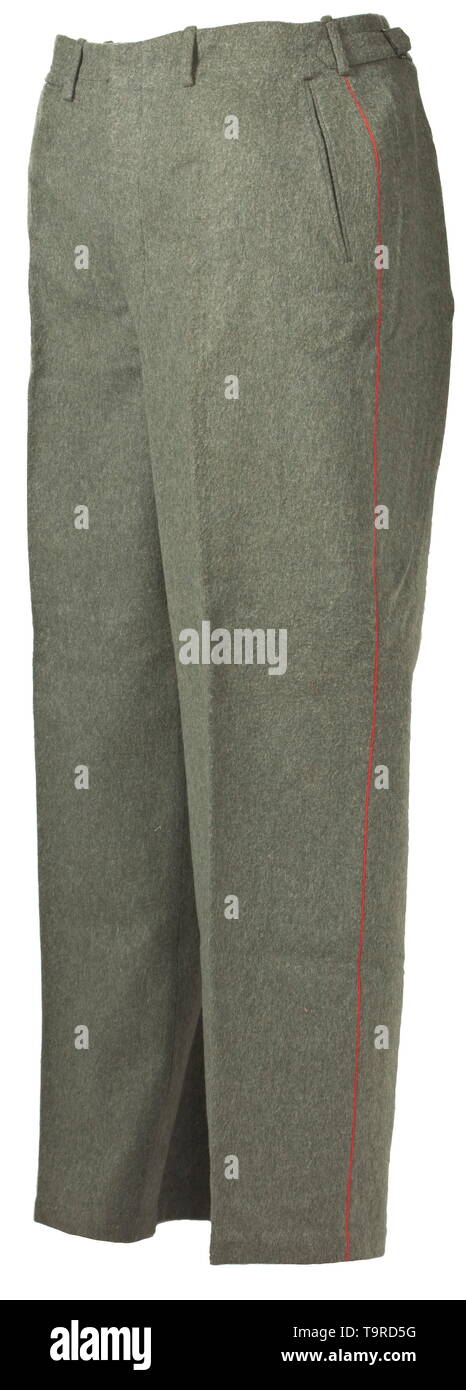 THREE QUARTERS Grey Straight Woolen Pants