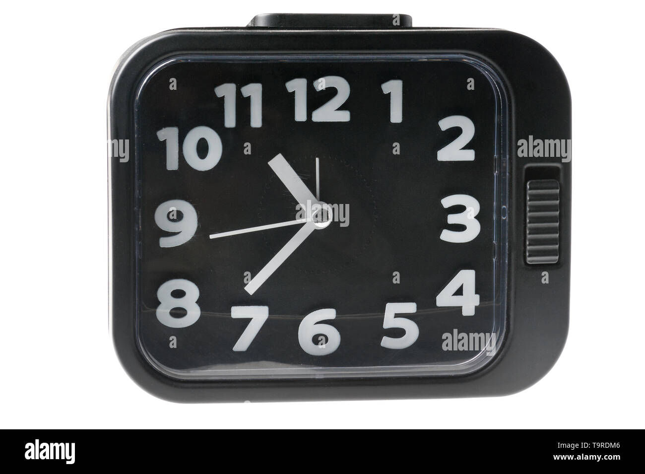 desk clock isolated on white background Stock Photo - Alamy