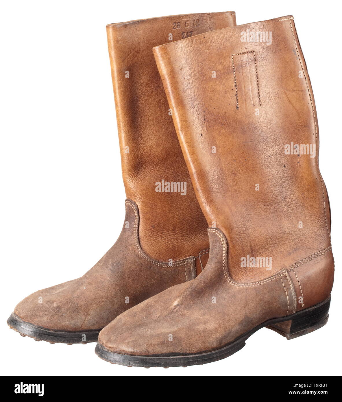 A pair of marching boots, so-called 'Knobelbecher' (tr. 'jackboots') depot pieces historic, historical, 20th century, Editorial-Use-Only Stock Photo