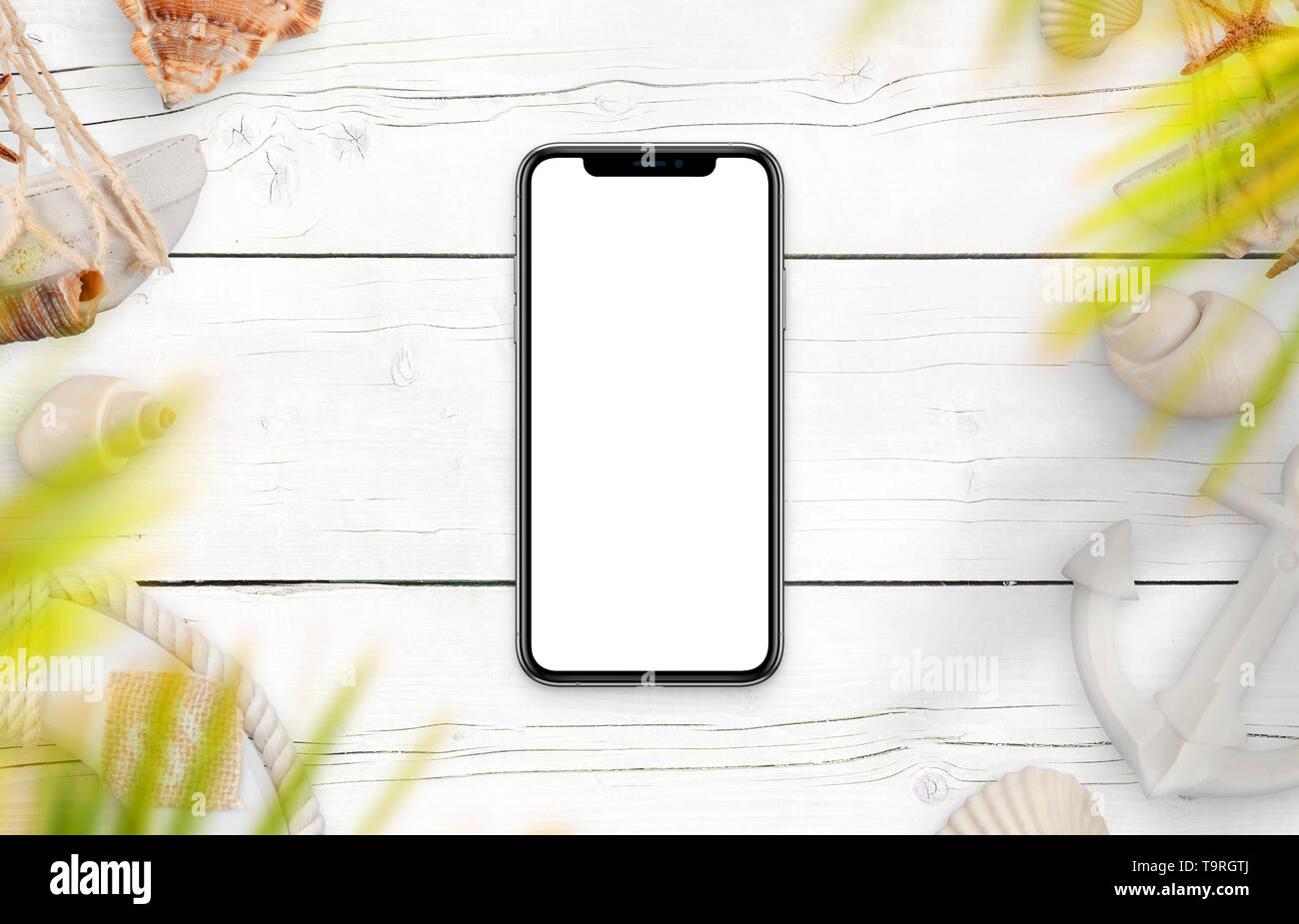 Phone Mockup With Round Thin Edges And Under Display Camera On