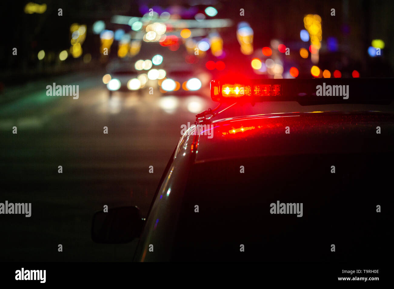 Police car lights hires stock photography and images Alamy