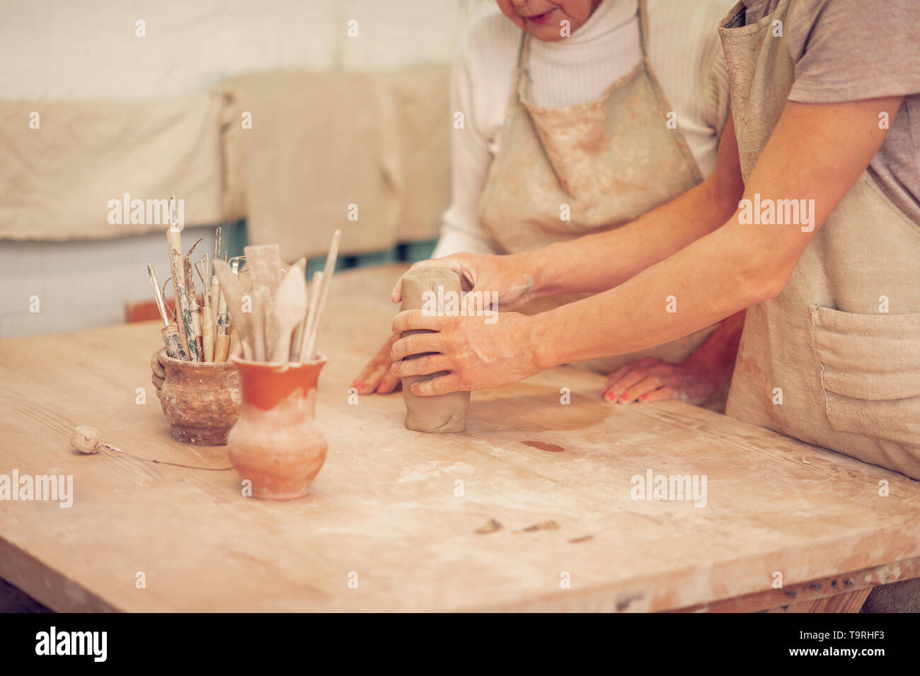 Close up of a pottery making process Stock Photo Alamy
