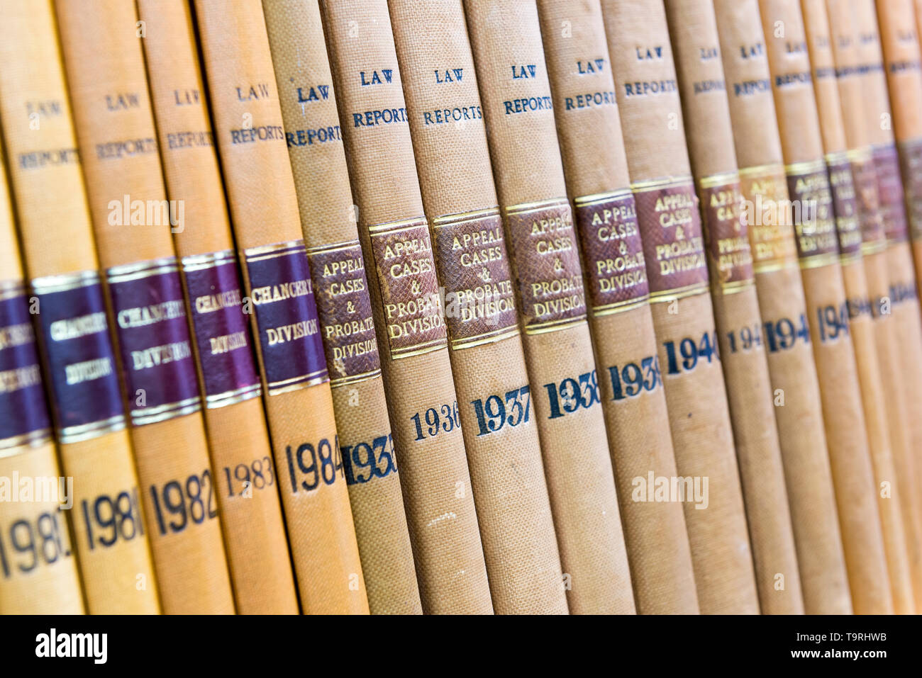 Law reports in book form Stock Photo
