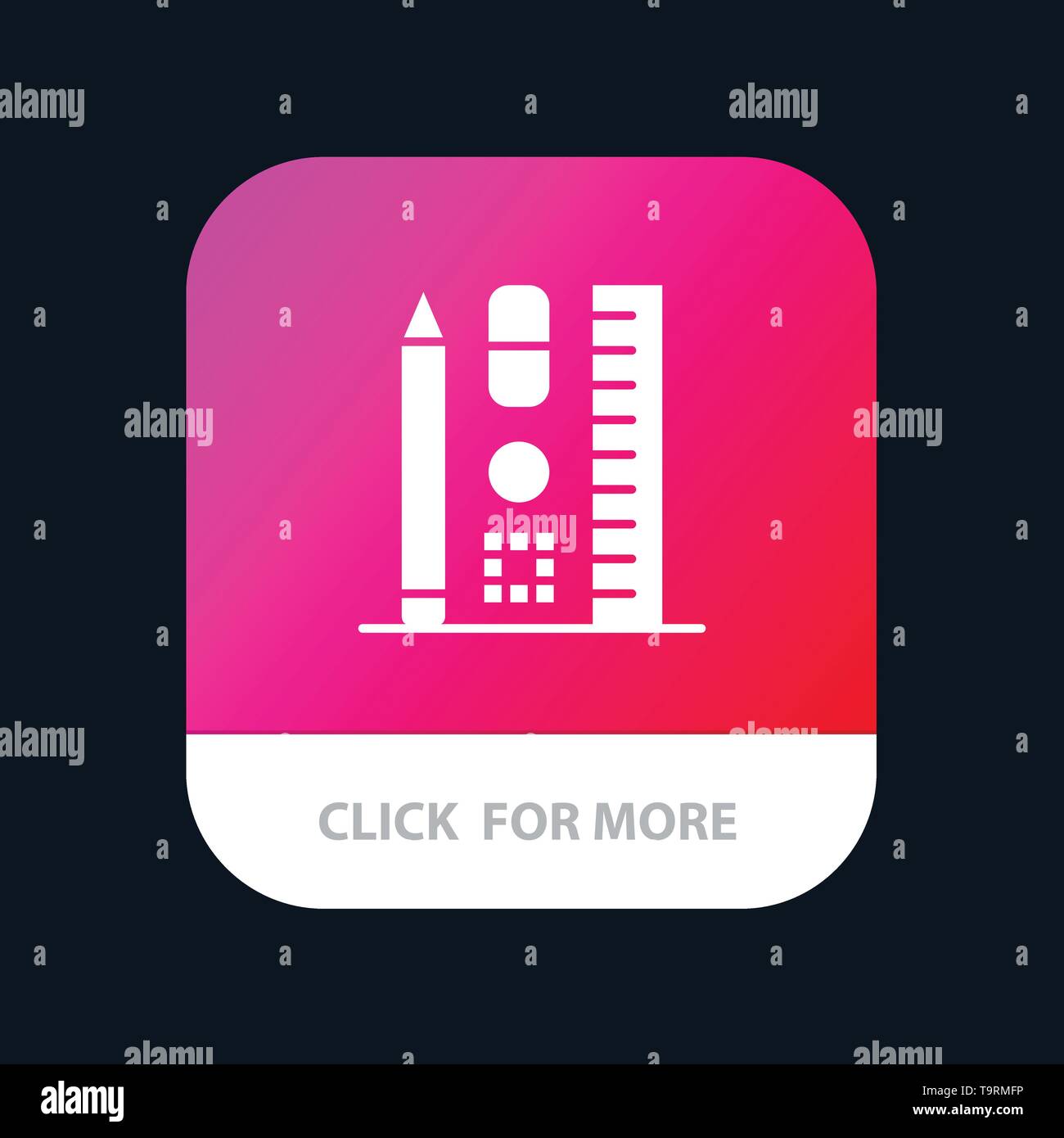 Pen Scale Education Online Mobile App Icon Design Stock Vector Image Art Alamy