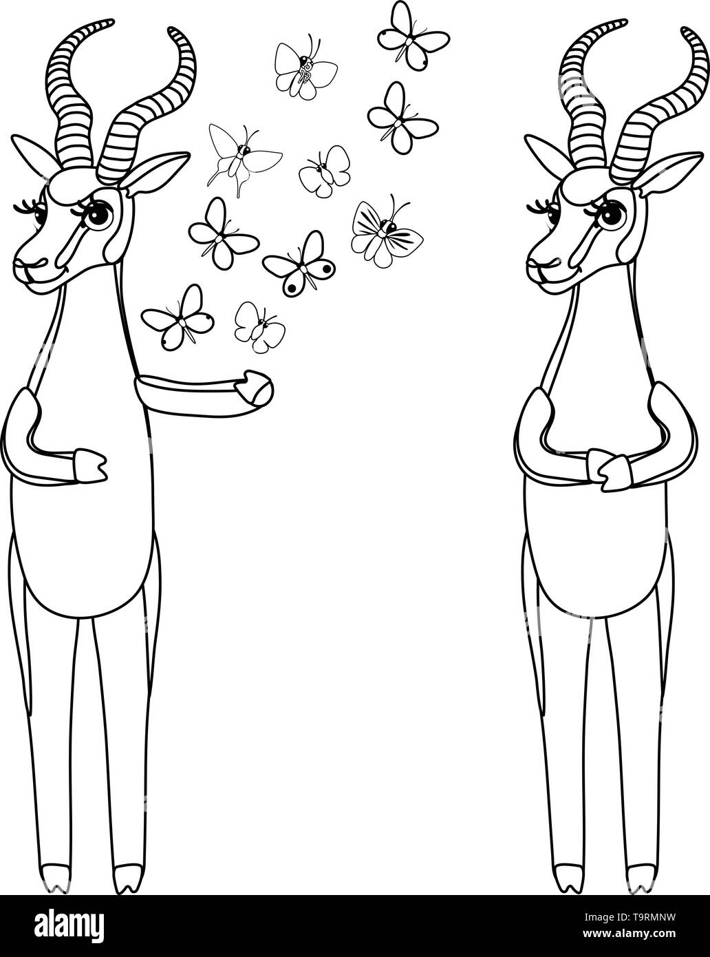 Clipart gazelle Stock Vector Images Alamy