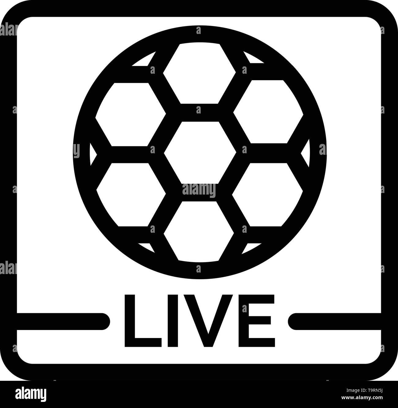 Live, Game, Screen, Football  Blue and Red Download and Buy Now web Widget Card Template Stock Vector