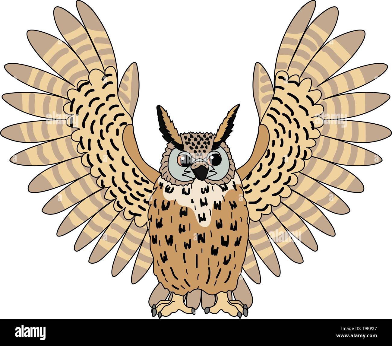 Owl bubo bubo eagle owl Stock Vector Images - Alamy