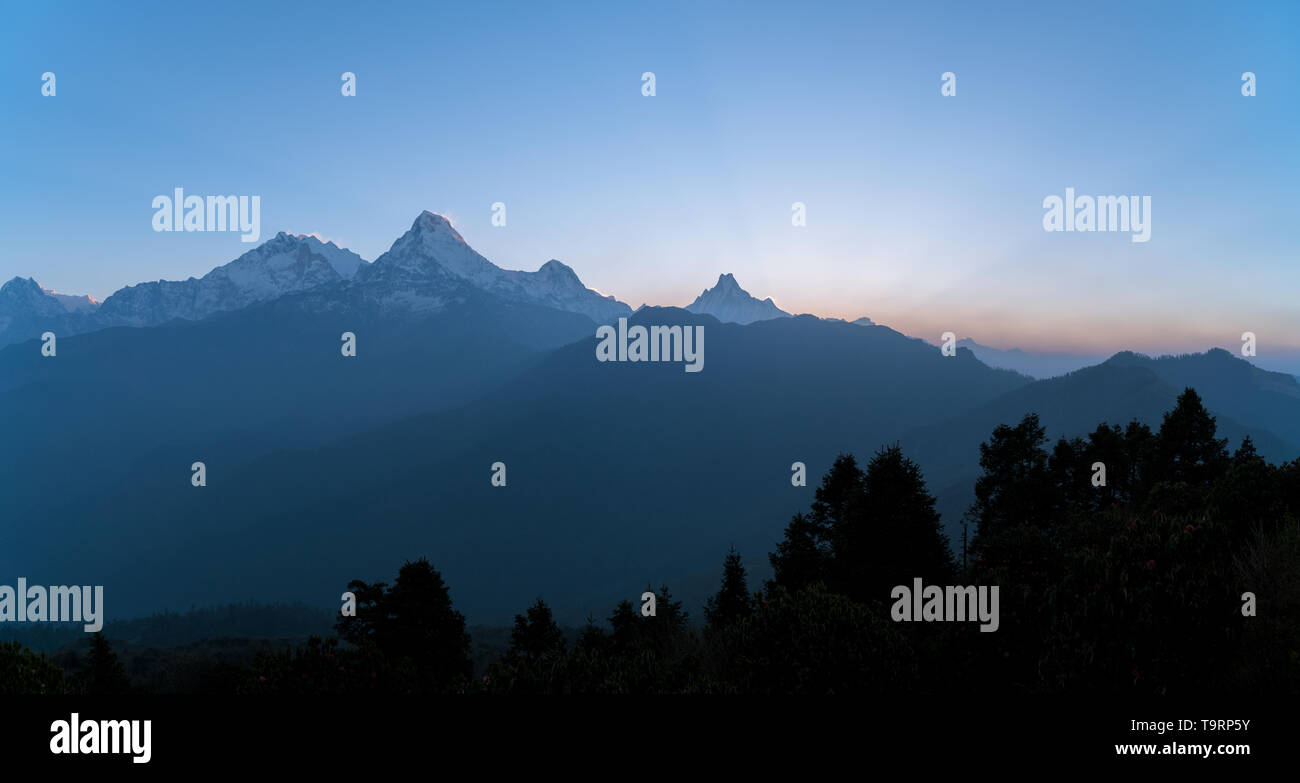 View over himalaya mountains hi-res stock photography and images - Alamy