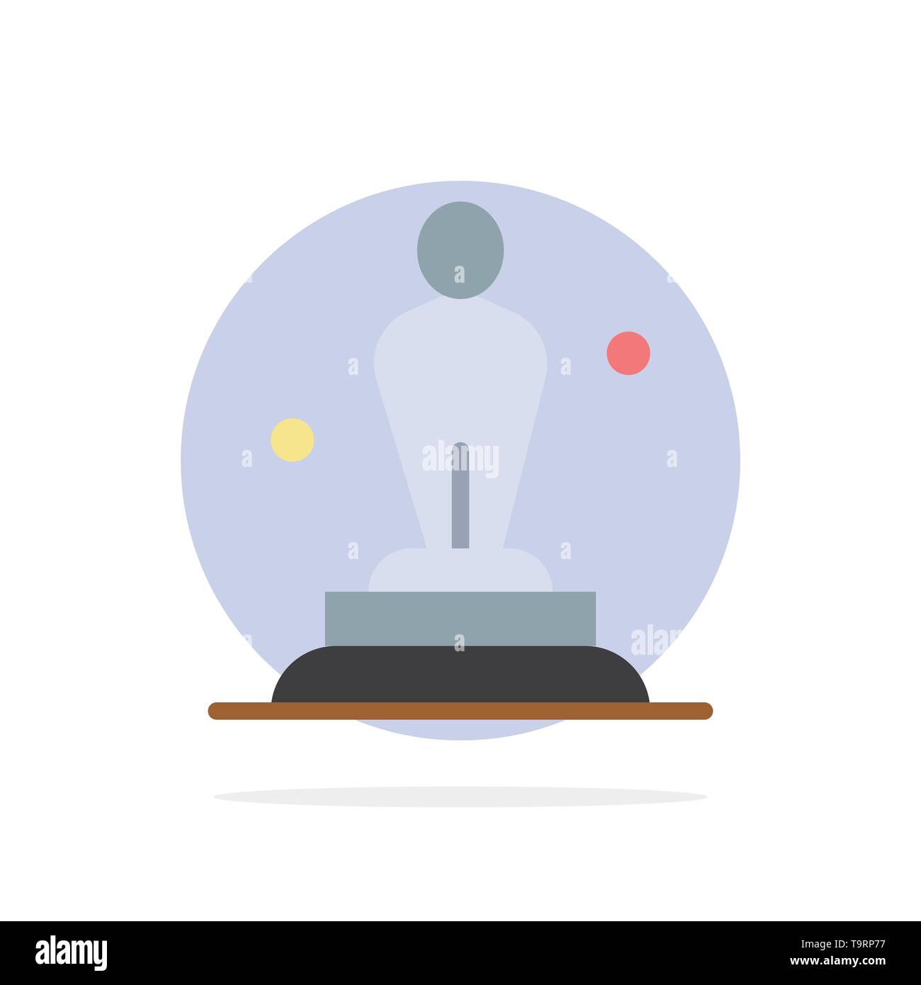 Academy, Award, Oscar, Statue, Trophy Abstract Circle Background Flat color Icon Stock Vector