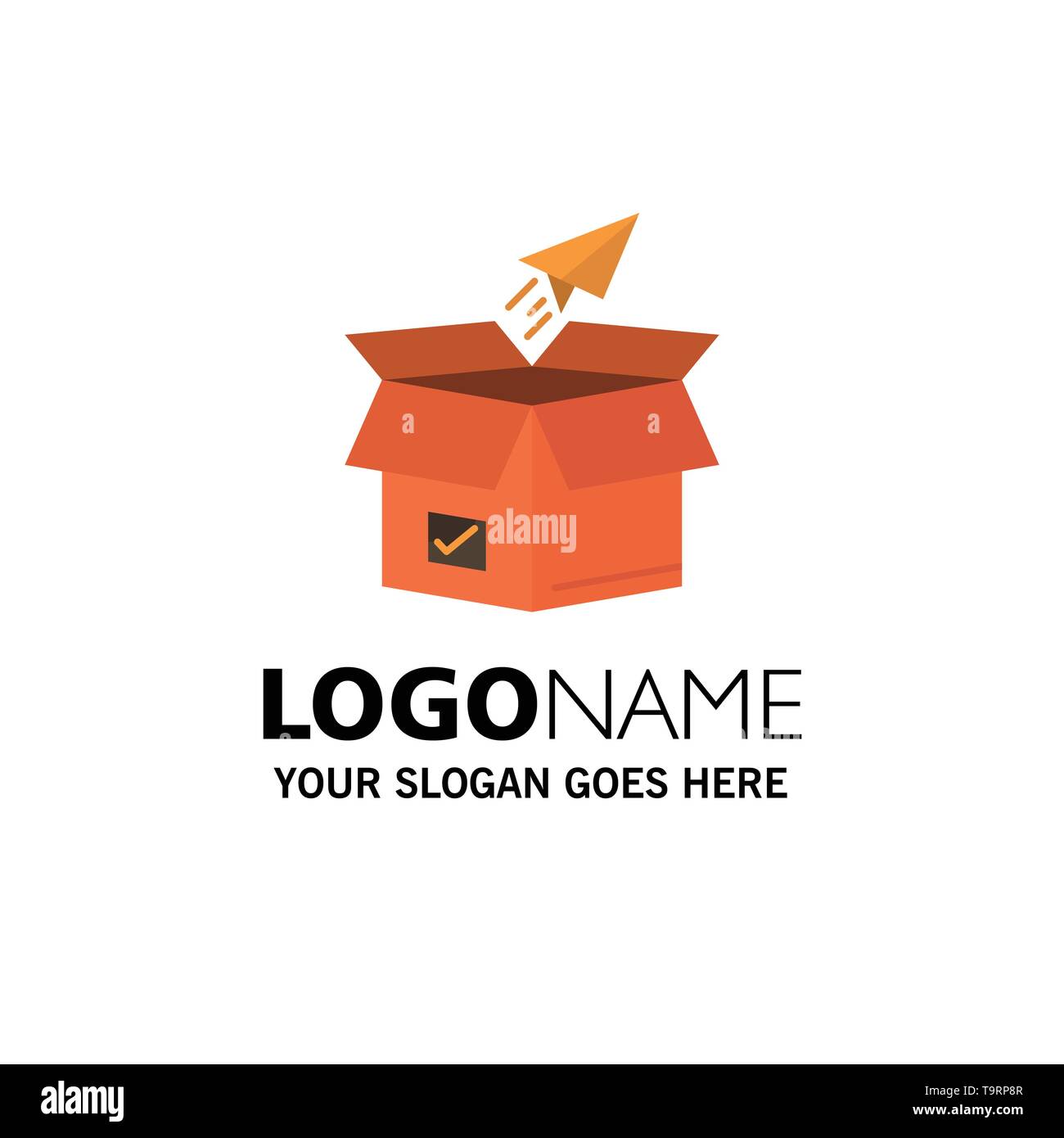 Box, Business, Package, Product Release, Release, Shipping, Startup Business Logo Template. Flat