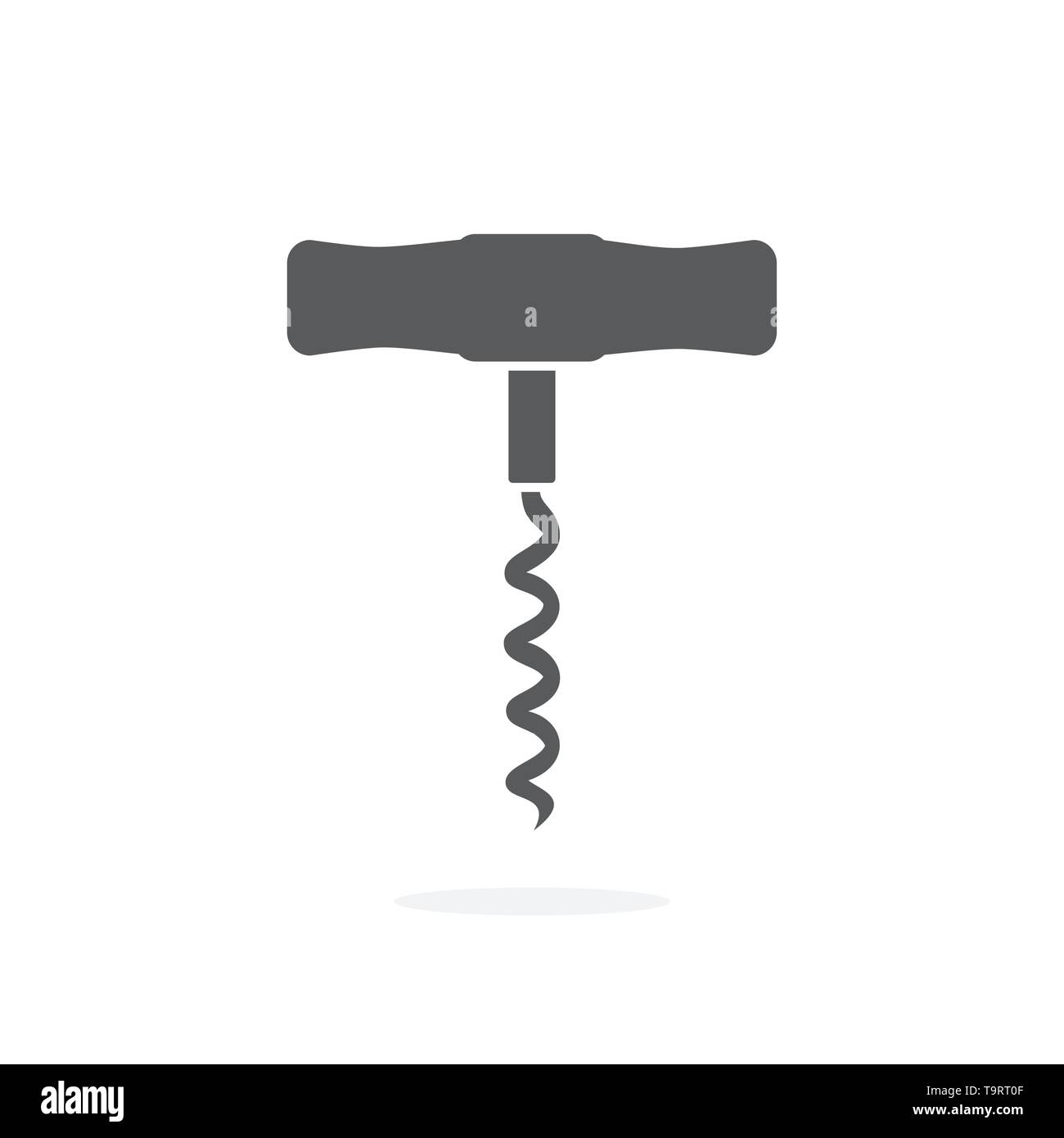 Corkscrew icon isolated on white background Stock Vector