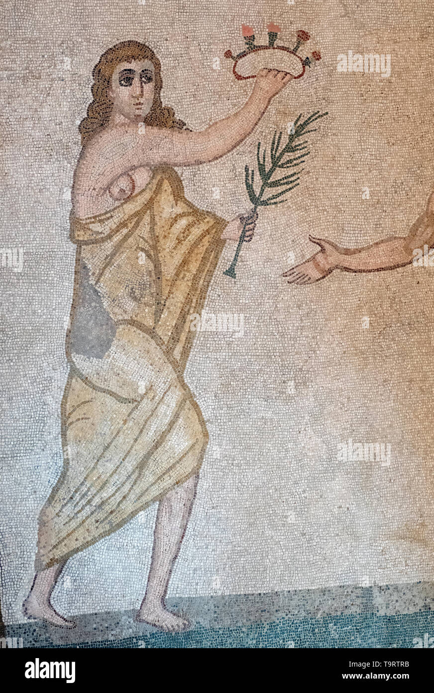 Roman mosaics in the Villa Romana del Casale, Piazza Armerina, Sicily, Italy. Stock Photo