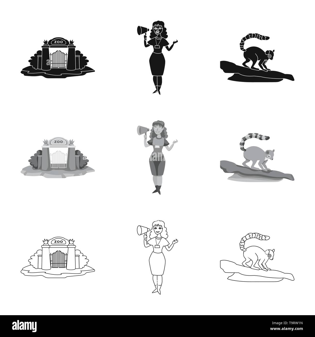 Isolated object of nature and fun icon. Collection of nature and ...