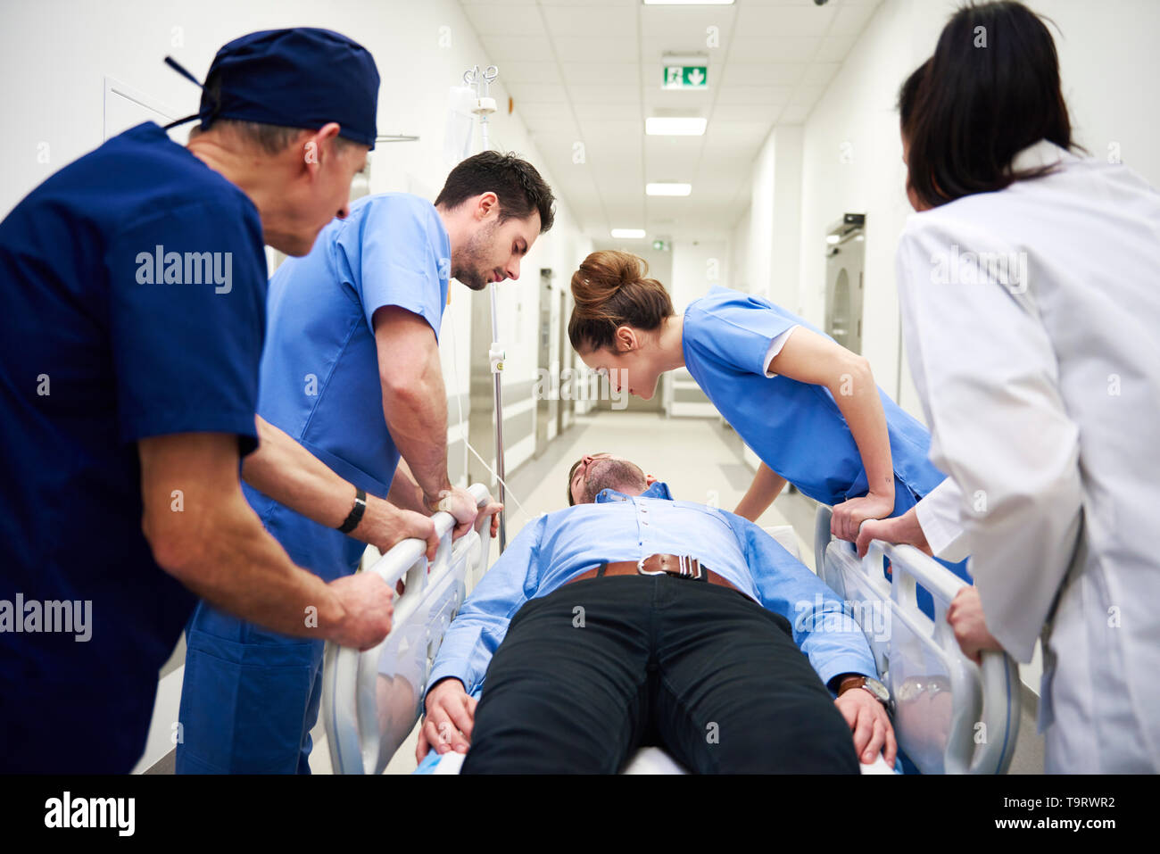 Emergency situation in the hospital Stock Photo