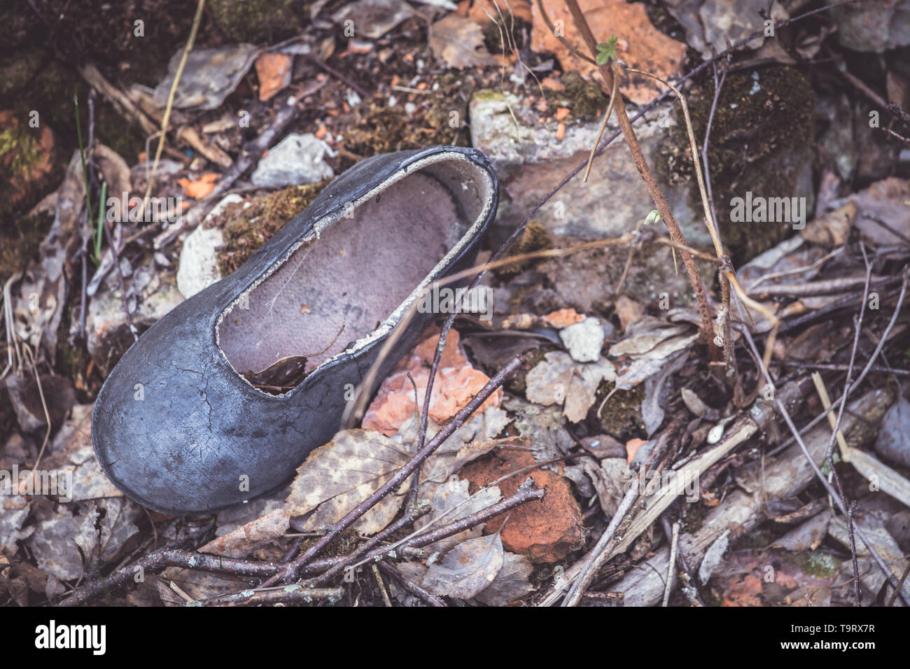 Abandoned shoe child hi res stock photography and images Alamy