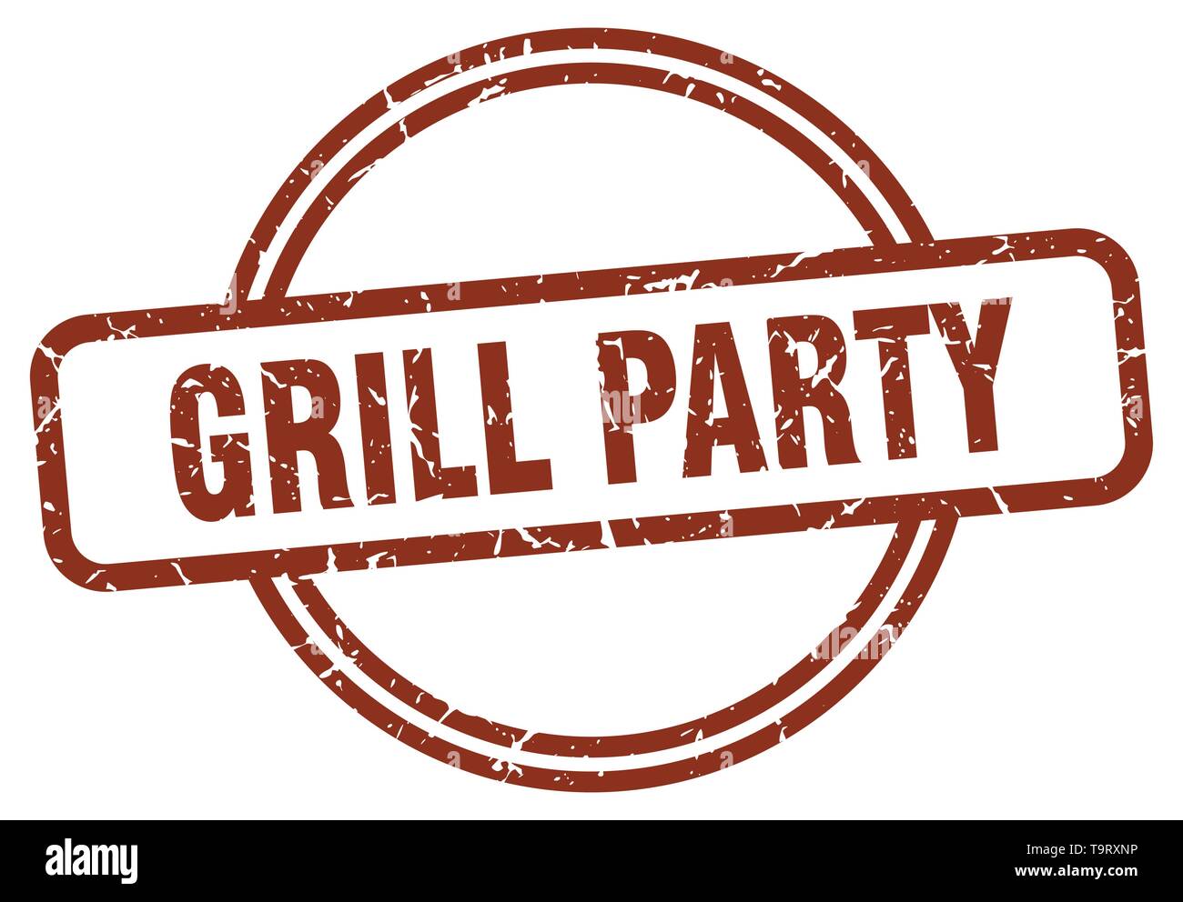 grill party stamp isolated on white Stock Vector Image & Art Alamy