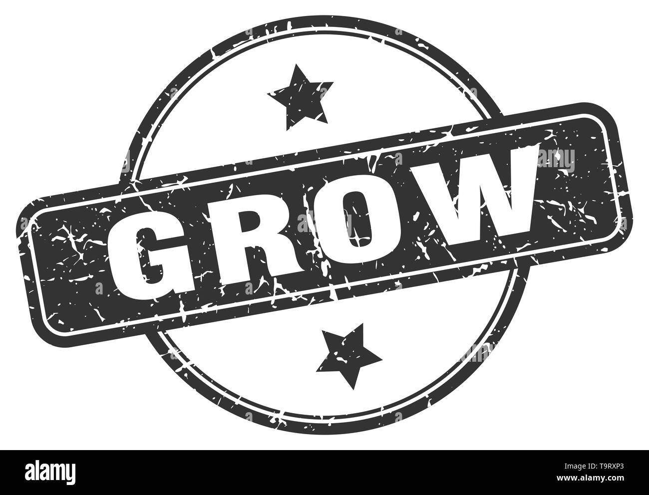 grow round vintage grunge stamp Stock Vector Image & Art - Alamy