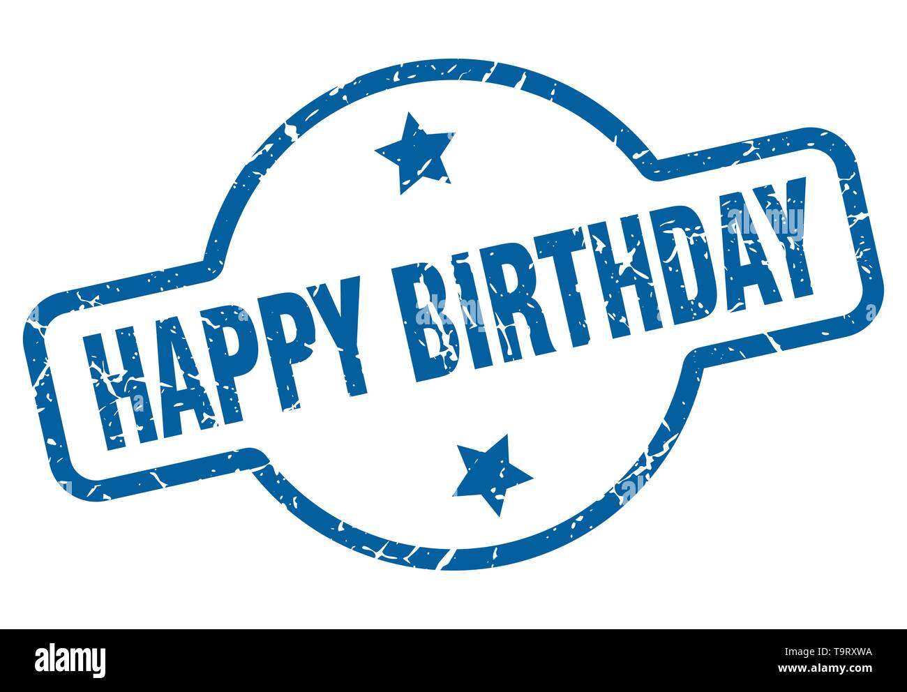 happy birthday stamp. happy birthday label. round grunge sign Stock Vector  Image & Art - Alamy
