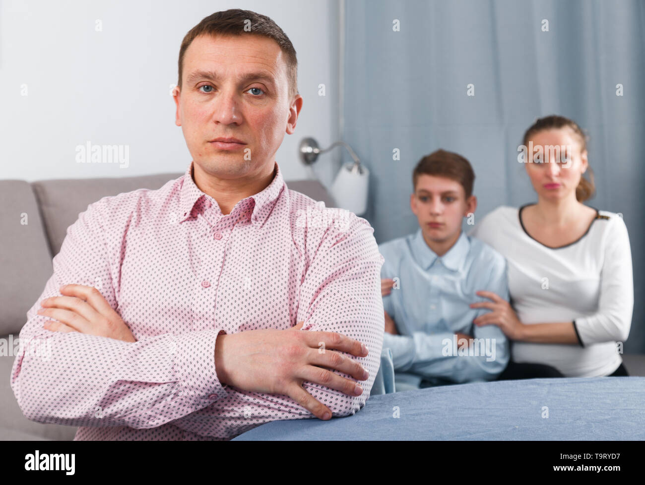 Mother son wife tension hi-res stock photography and images - Alamy