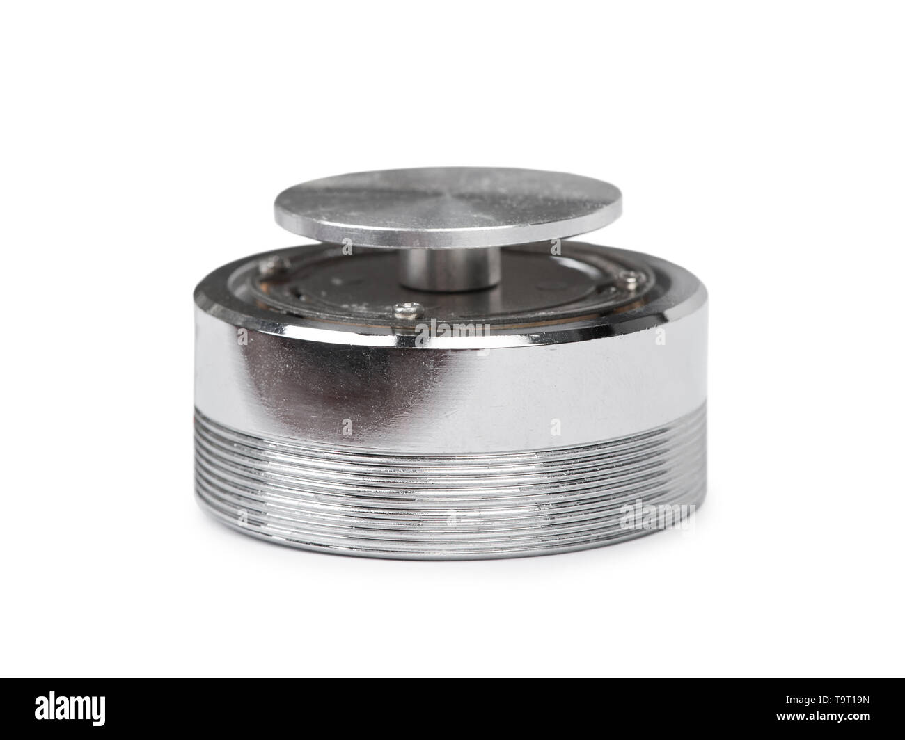 Vibration speaker isolated on white background Stock Photo - Alamy