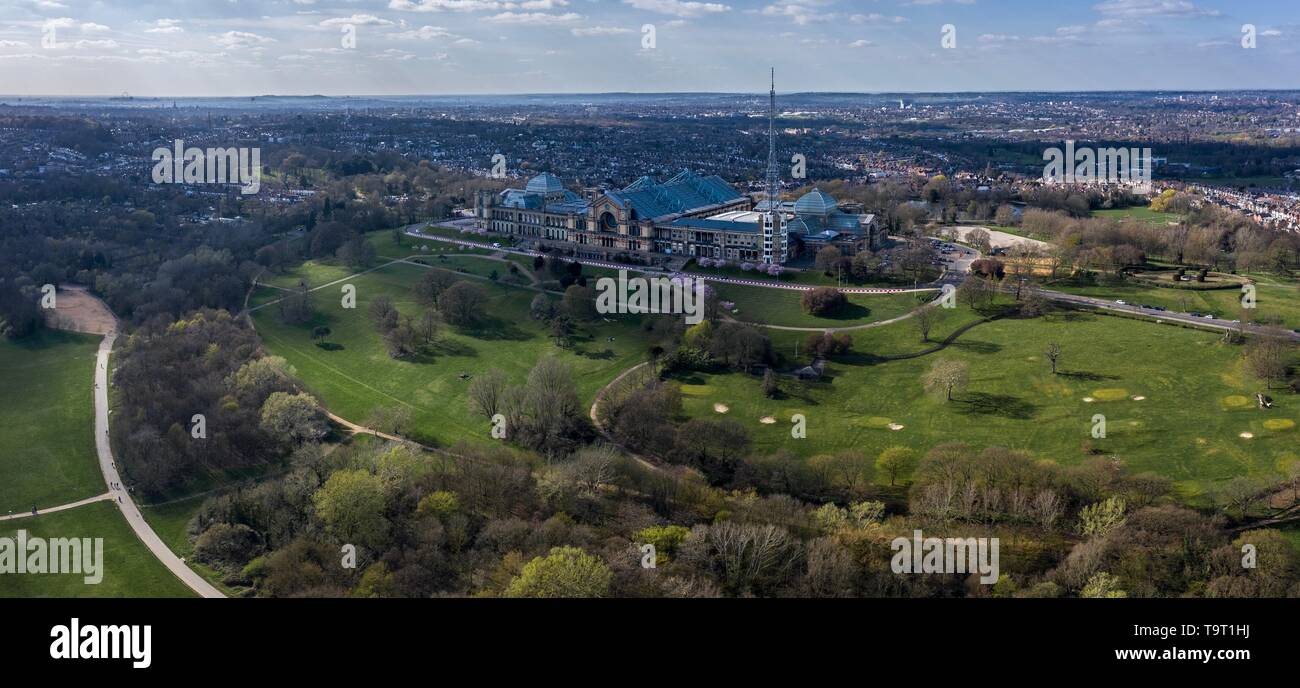 Alexandra Palace Iconic North London Venue, UK Aerial Photograph Stock Photo