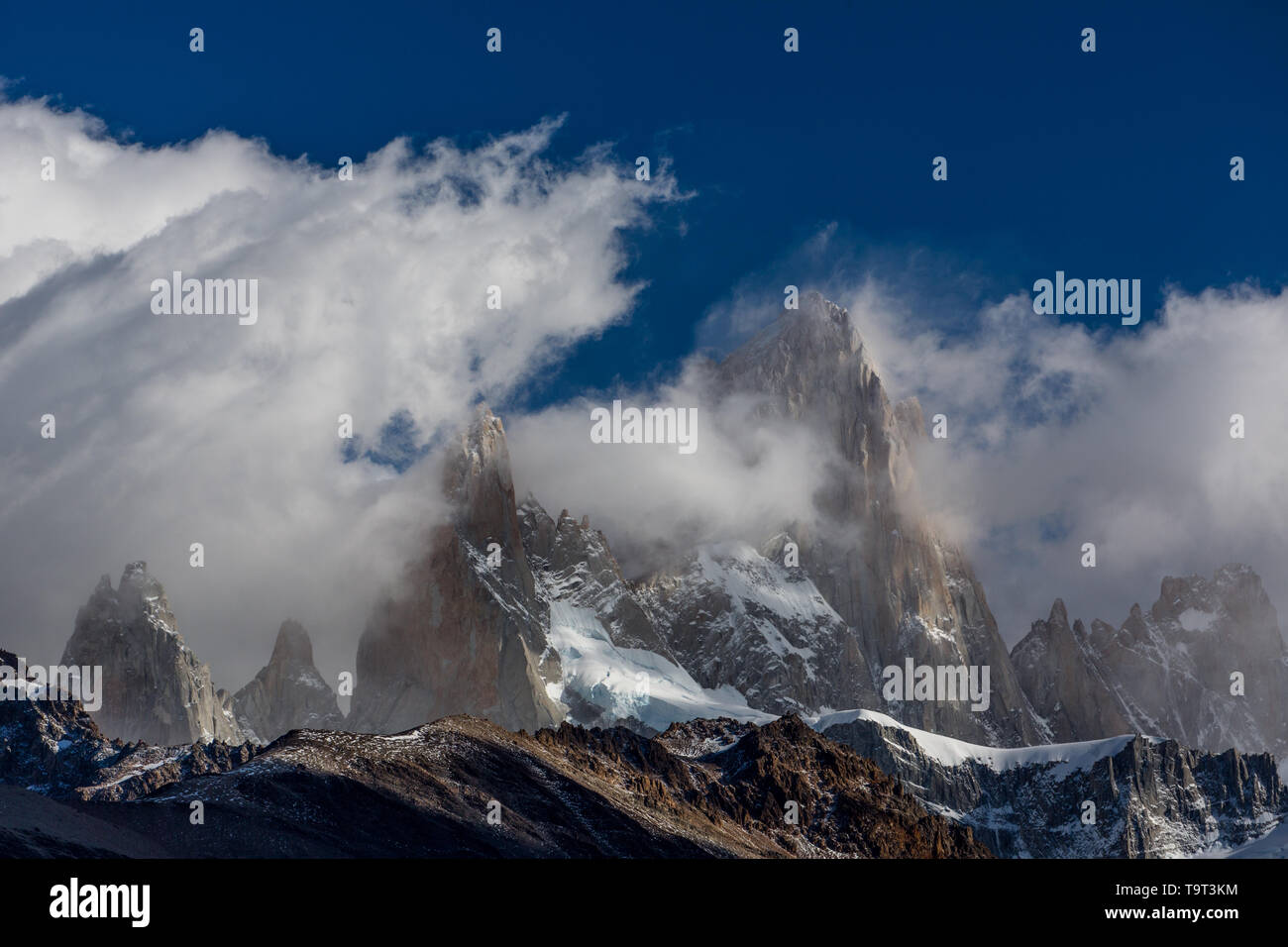 Mount Fitz Roy in Los Glaciares National Park near El Chalten, Argentina. A UNESCO World Heritage Site in the Patagonia region of South America. Bec Stock Photo