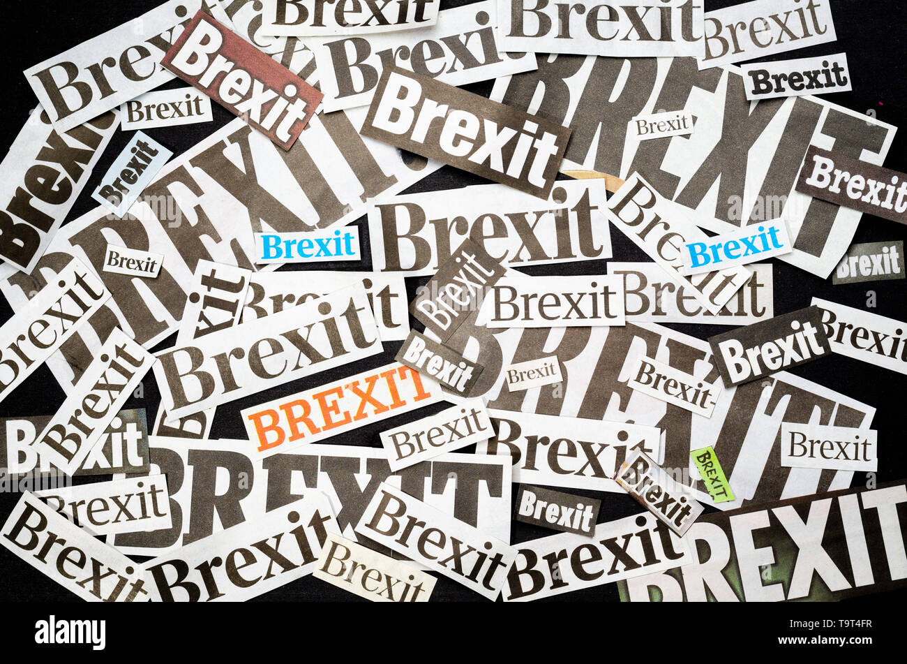 The word Brexit in newspaper style Stock Photo