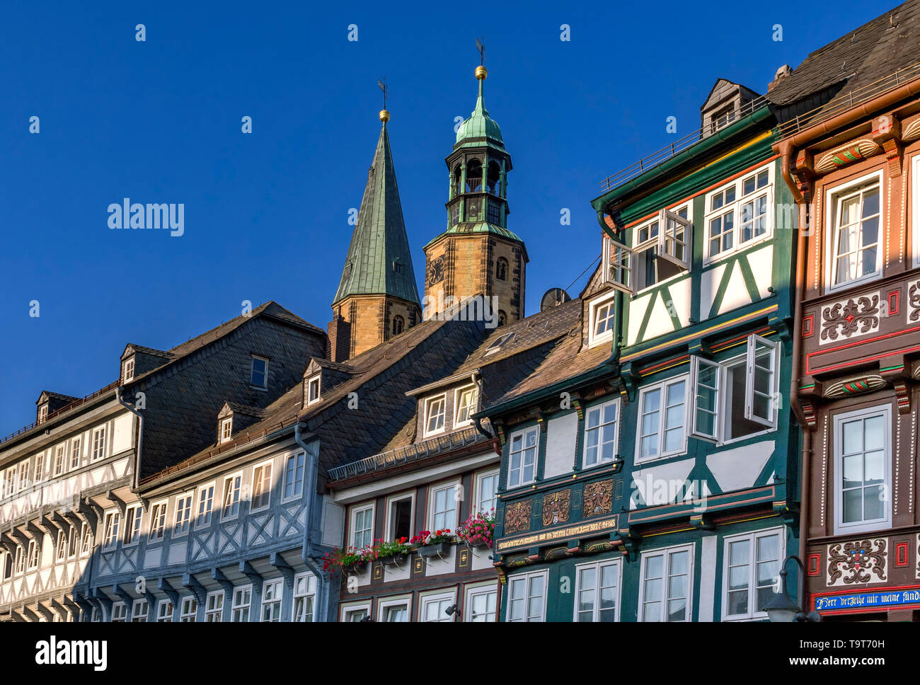 Market church Saint Cosmas and Damian, historical Old Town in Goslar, UNESCO-world cultural heritage site, resin, Lower Saxony, Germany, Europe, Markt Stock Photo