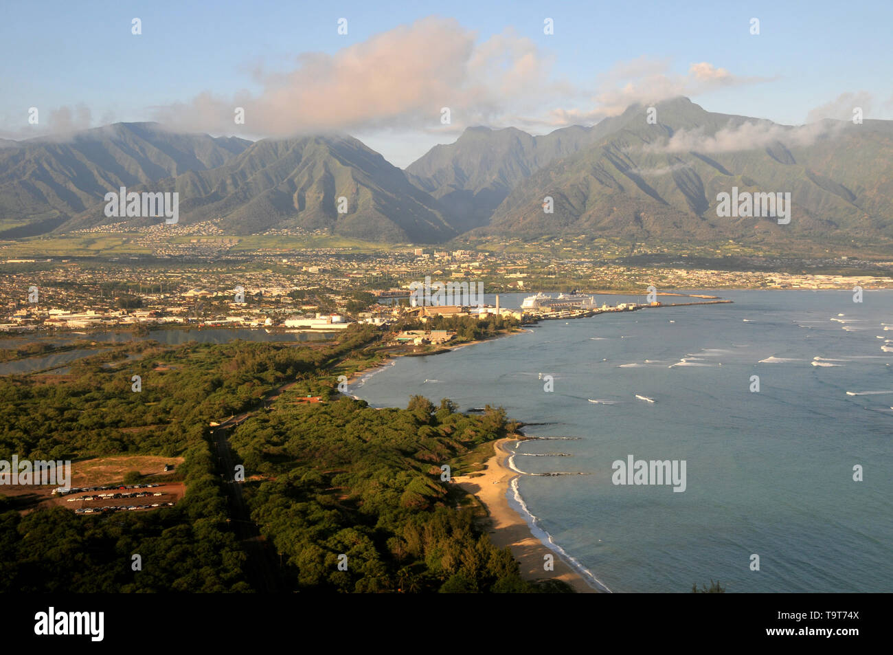 Aerial view of Kahului, Maui, Hawaii, USA Stock Photo Alamy