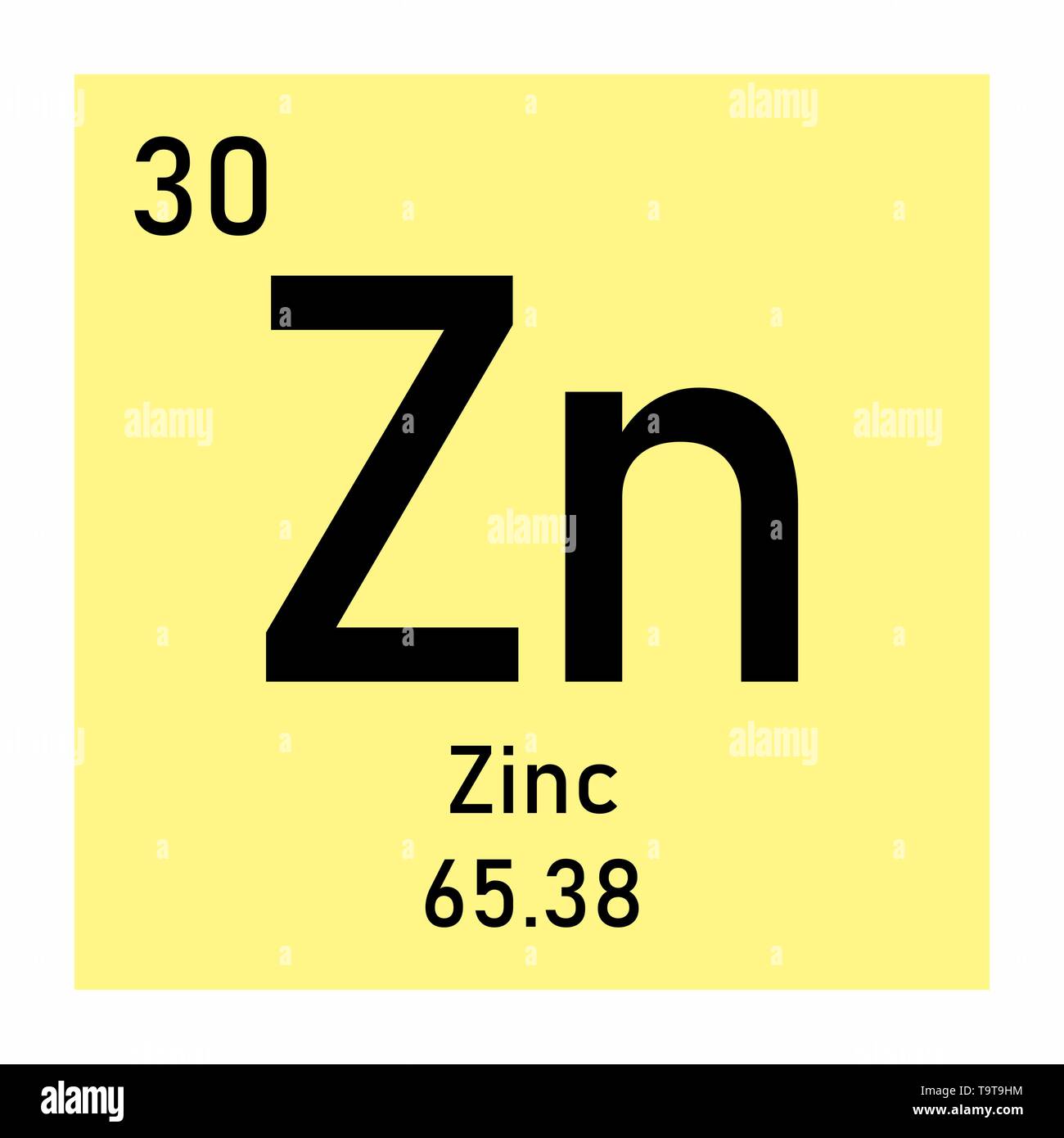 Illustration of the Zinc chemical element icon Stock Vector Image & Art Alamy