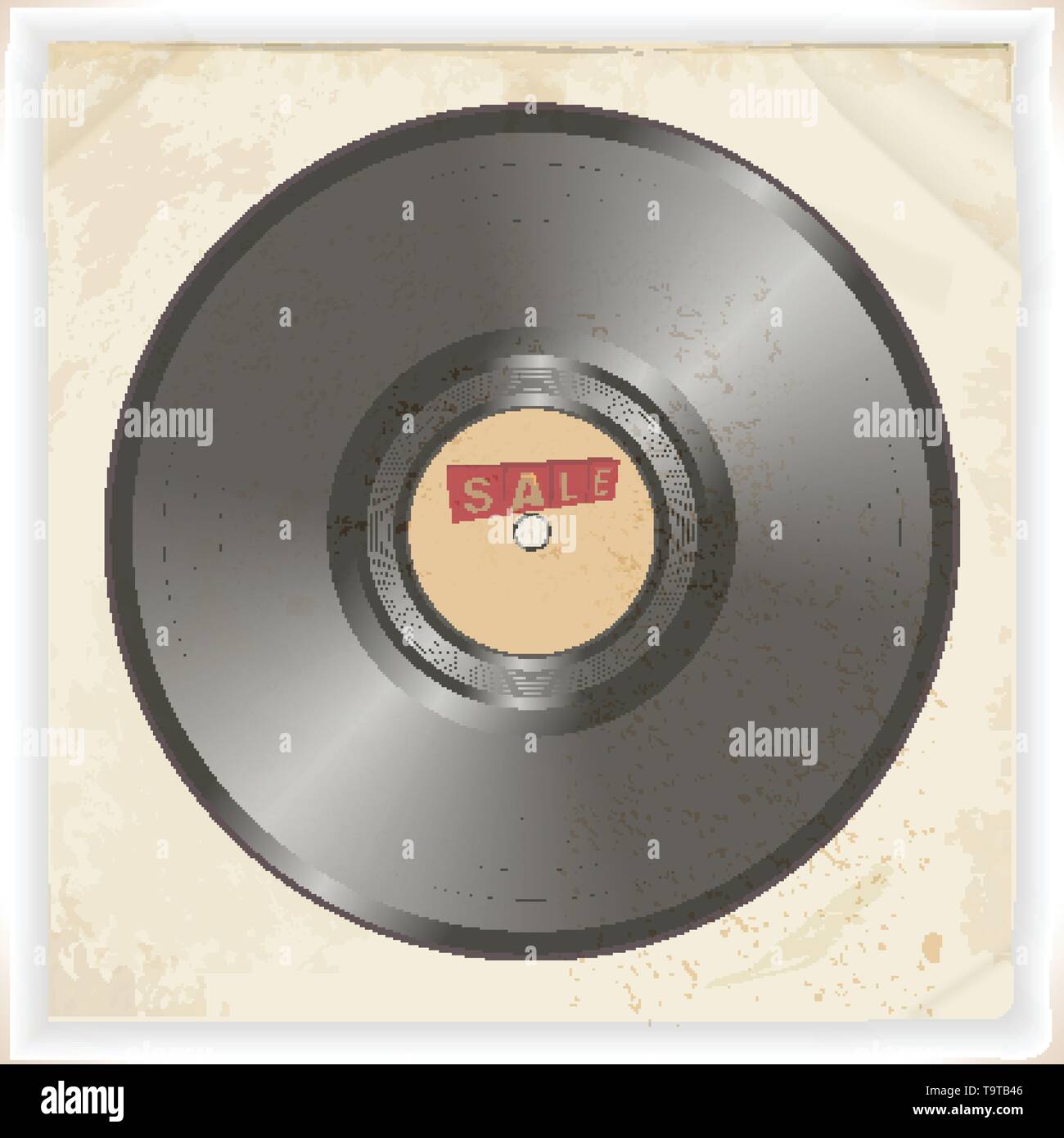 music vinyl disk record vintage cartoon Stock Vector Image & Art - Alamy