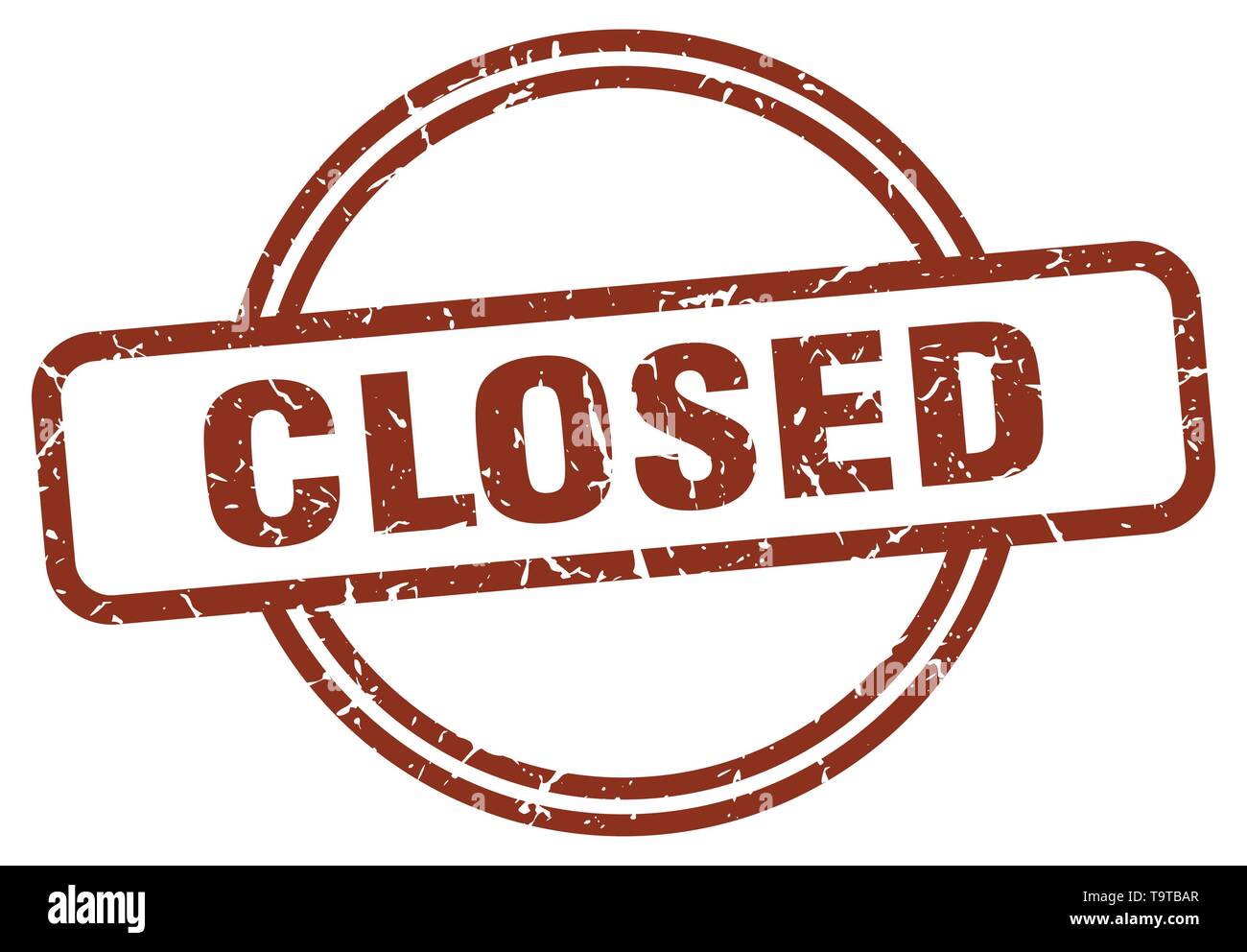 closed stamp isolated on white Stock Vector Image & Art - Alamy