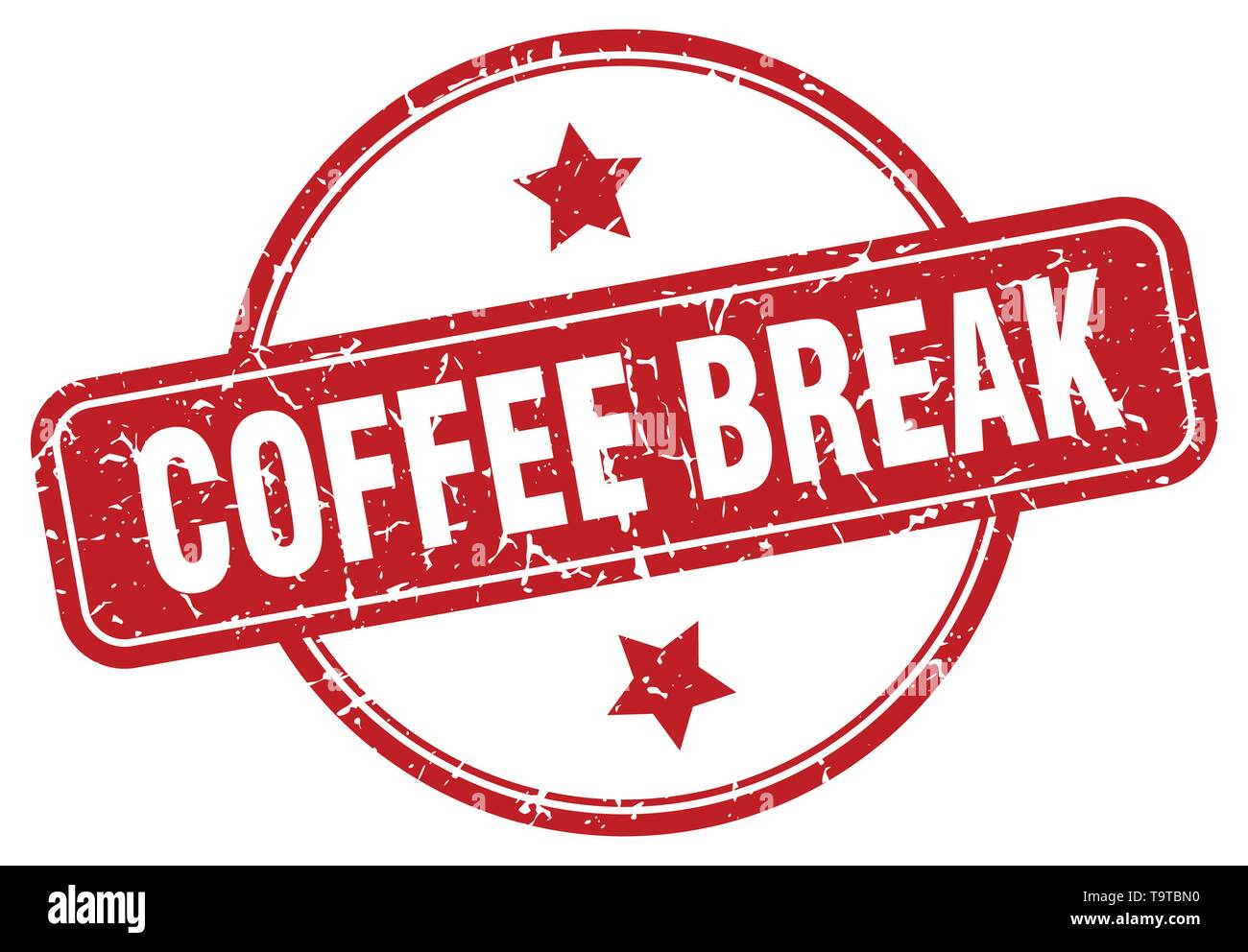 coffee break vintage round isolated stamp Stock Vector Image & Art - Alamy