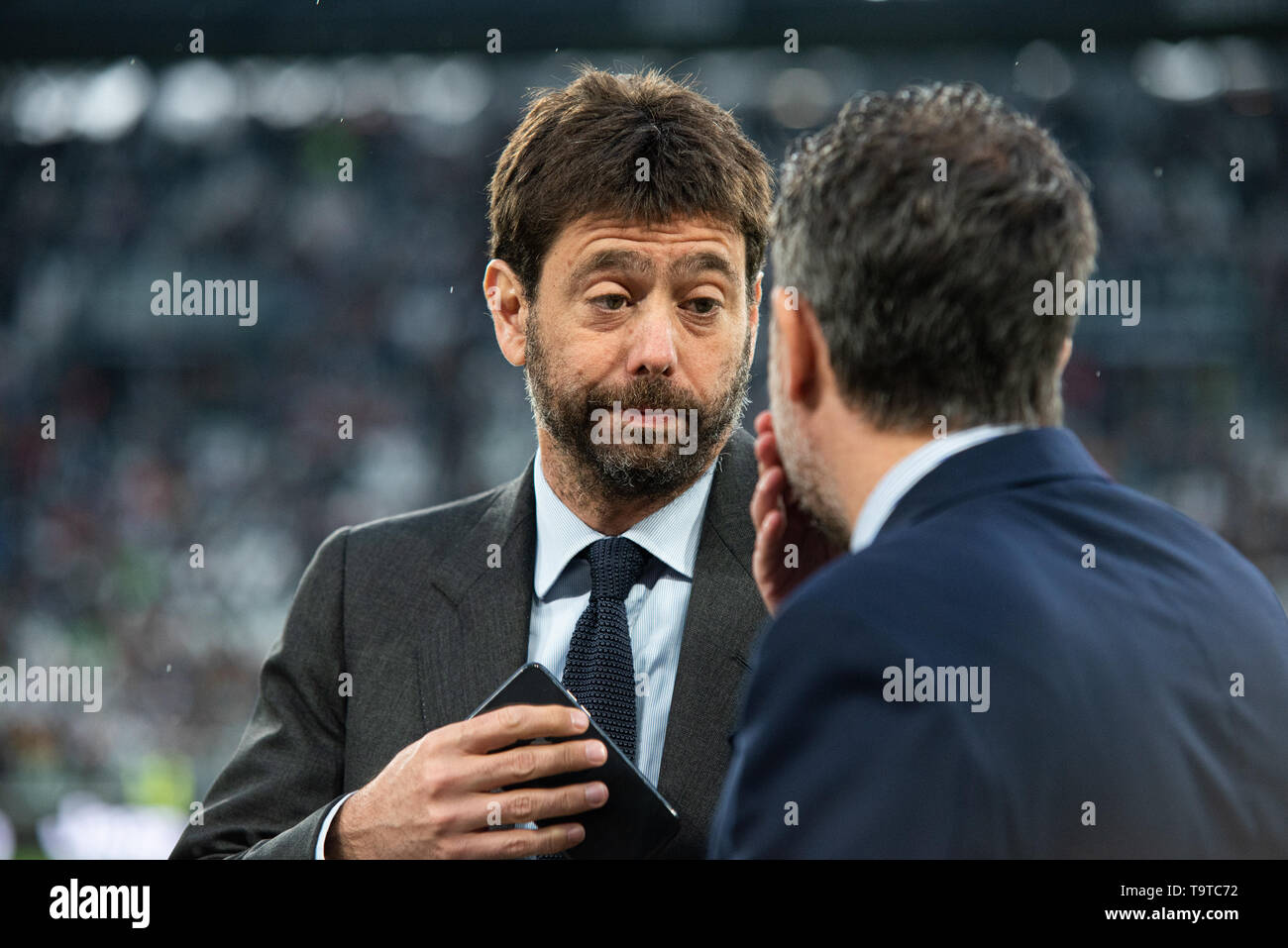 The President Of Juventus Fc Andrea Agnelli During The Serie A Football Match Juventus Vs Atalanta Final Score Was 1 1 At Allianz Stadium In Turin Stock Photo Alamy