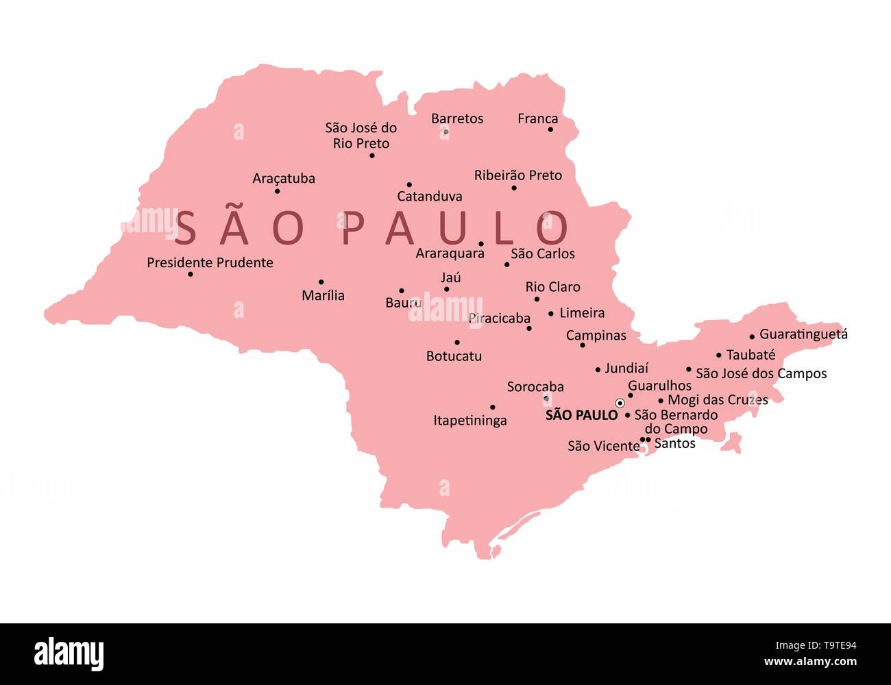 Sao Paulo State Map - Ashien Nikaniki