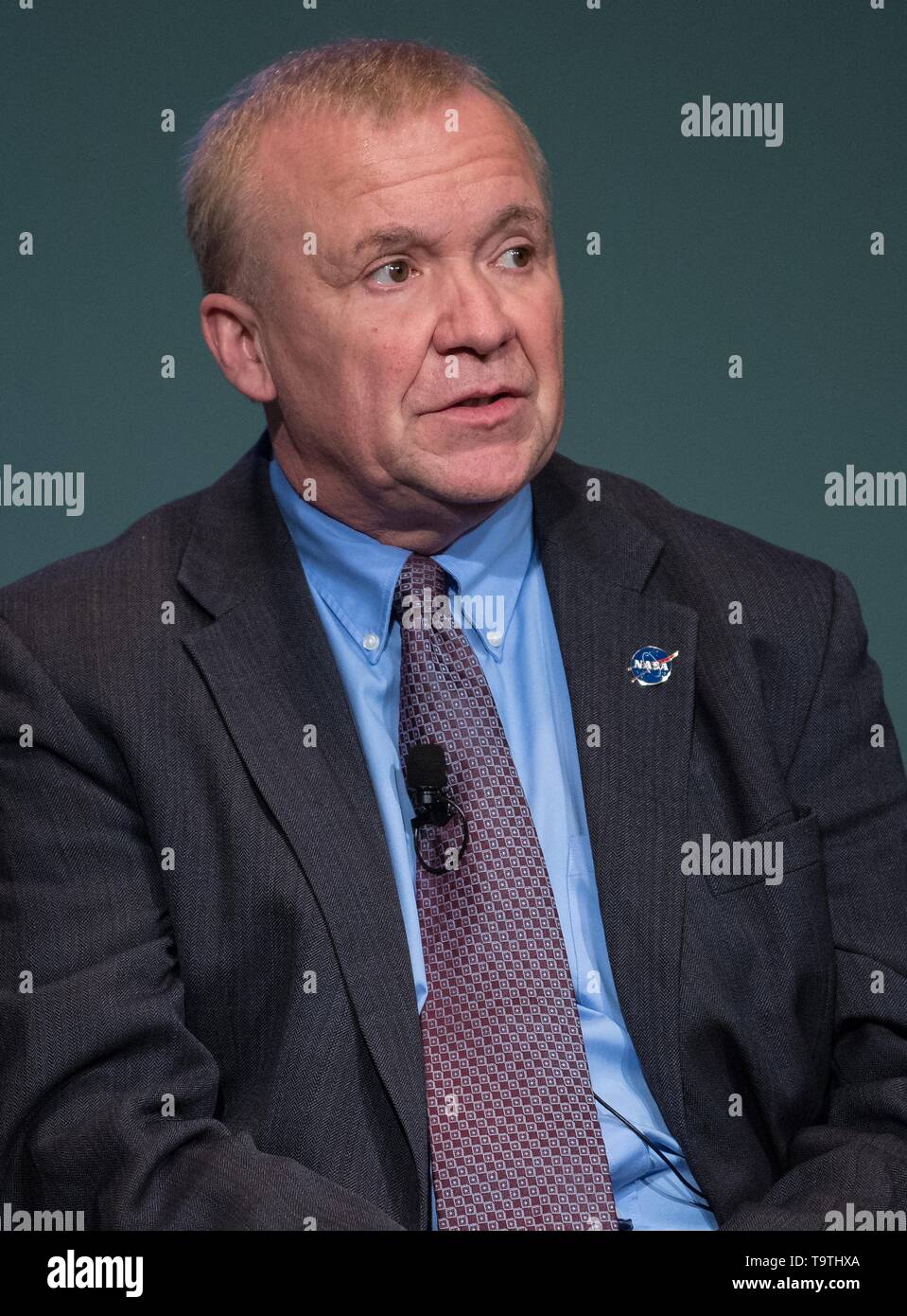 NASA Acting Associate Administrator for the Space Technology Mission Directorate James Reuter during a NASA town hall discussion plans to land astronauts on the Moon by 2024 at NASA Headquarters May 14, 2019 in Washington, DC. Stock Photo