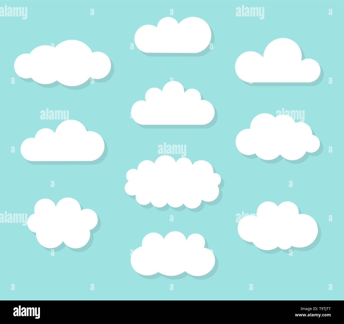 Clouds over blue sky. Vector illustration Stock Vector