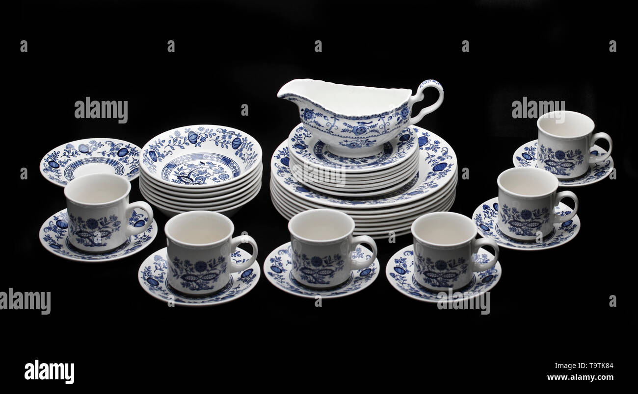 blue onion plates