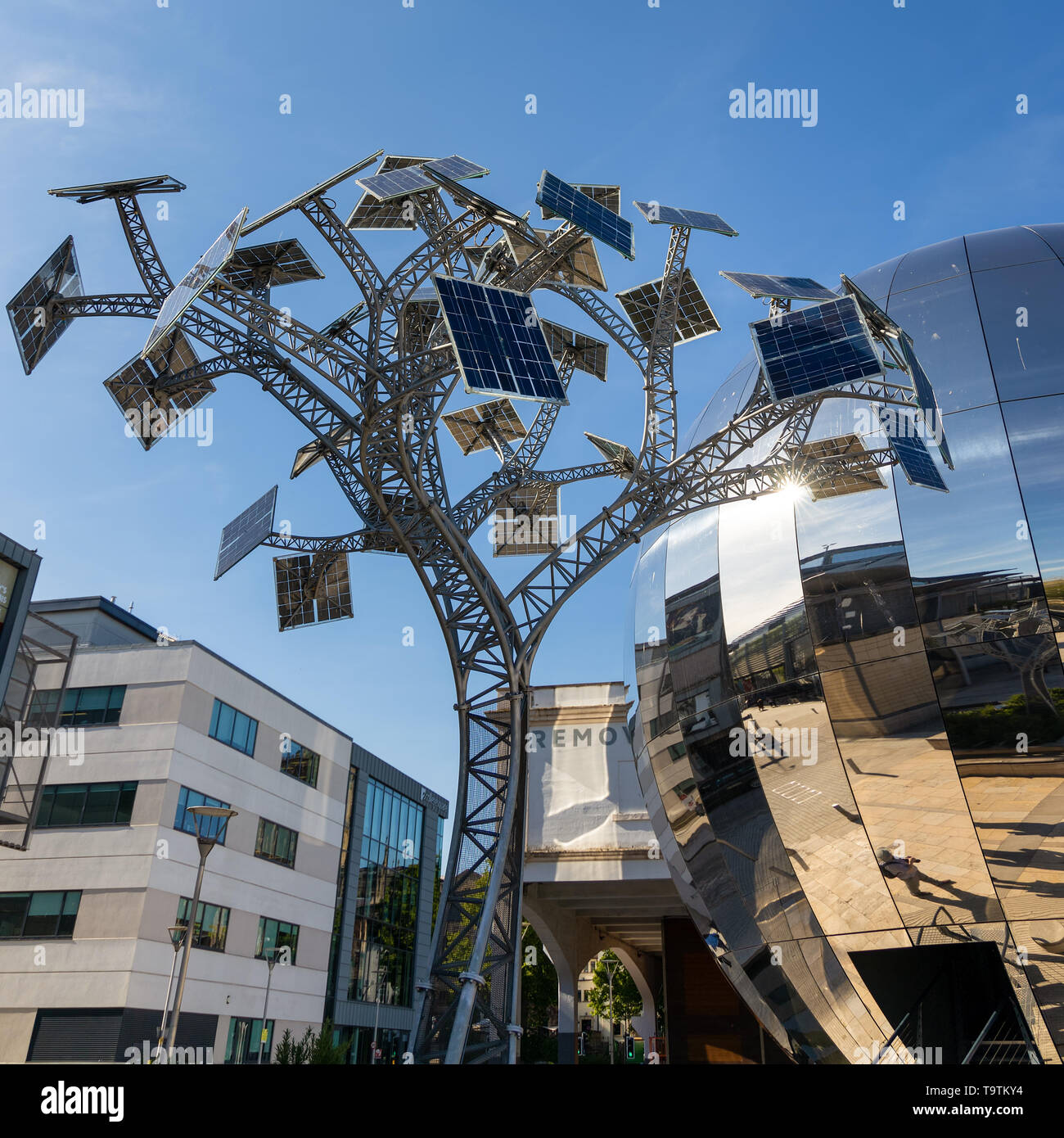 BRISTOL, UK MAY 14 Energy tree sculpture in Millennium Square