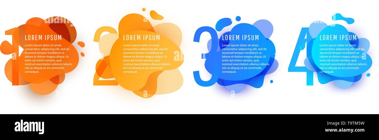 Presentation business shapes template with colorful round elements ...