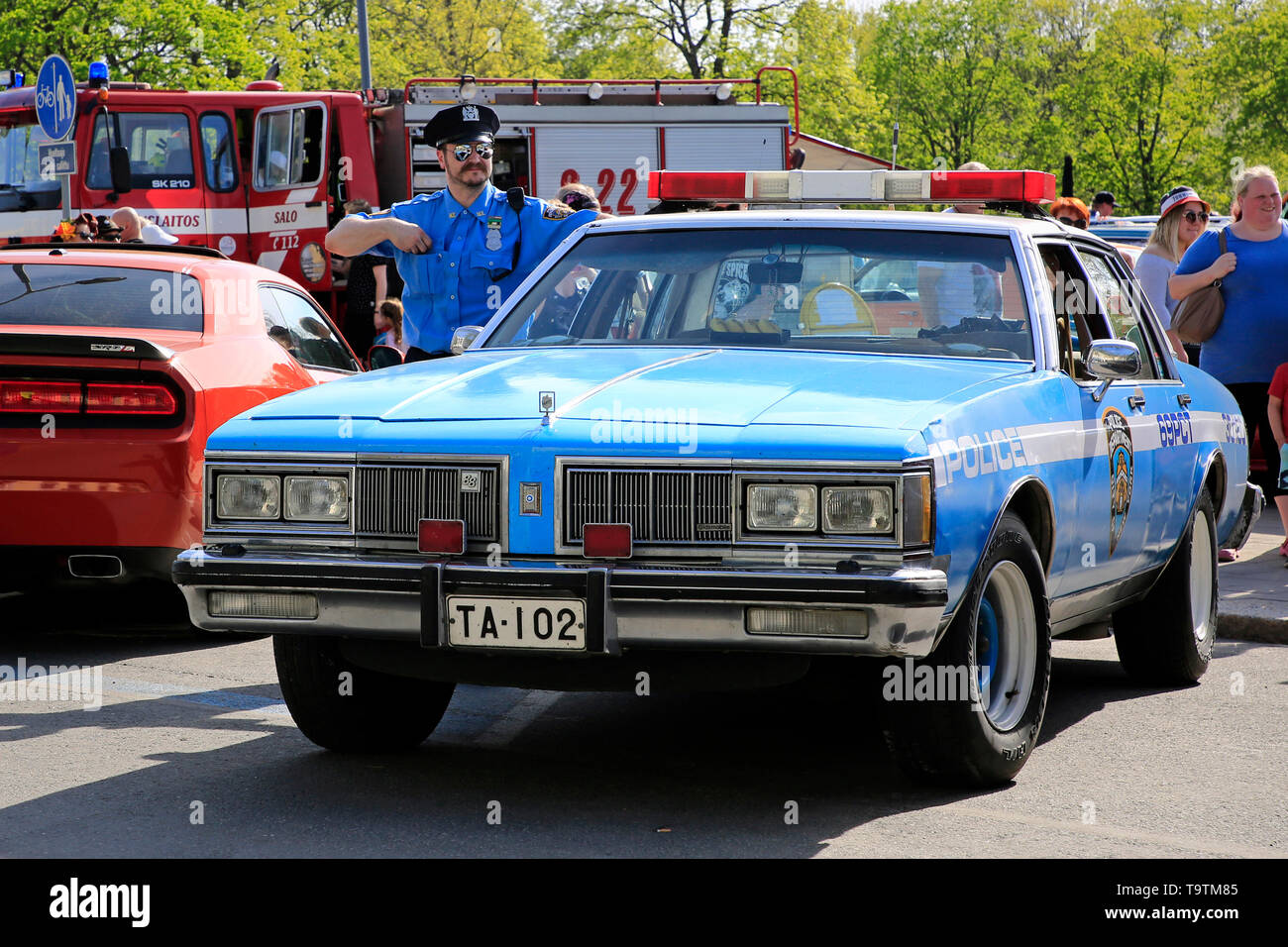 Vintage american police car hi-res stock photography and images - Alamy