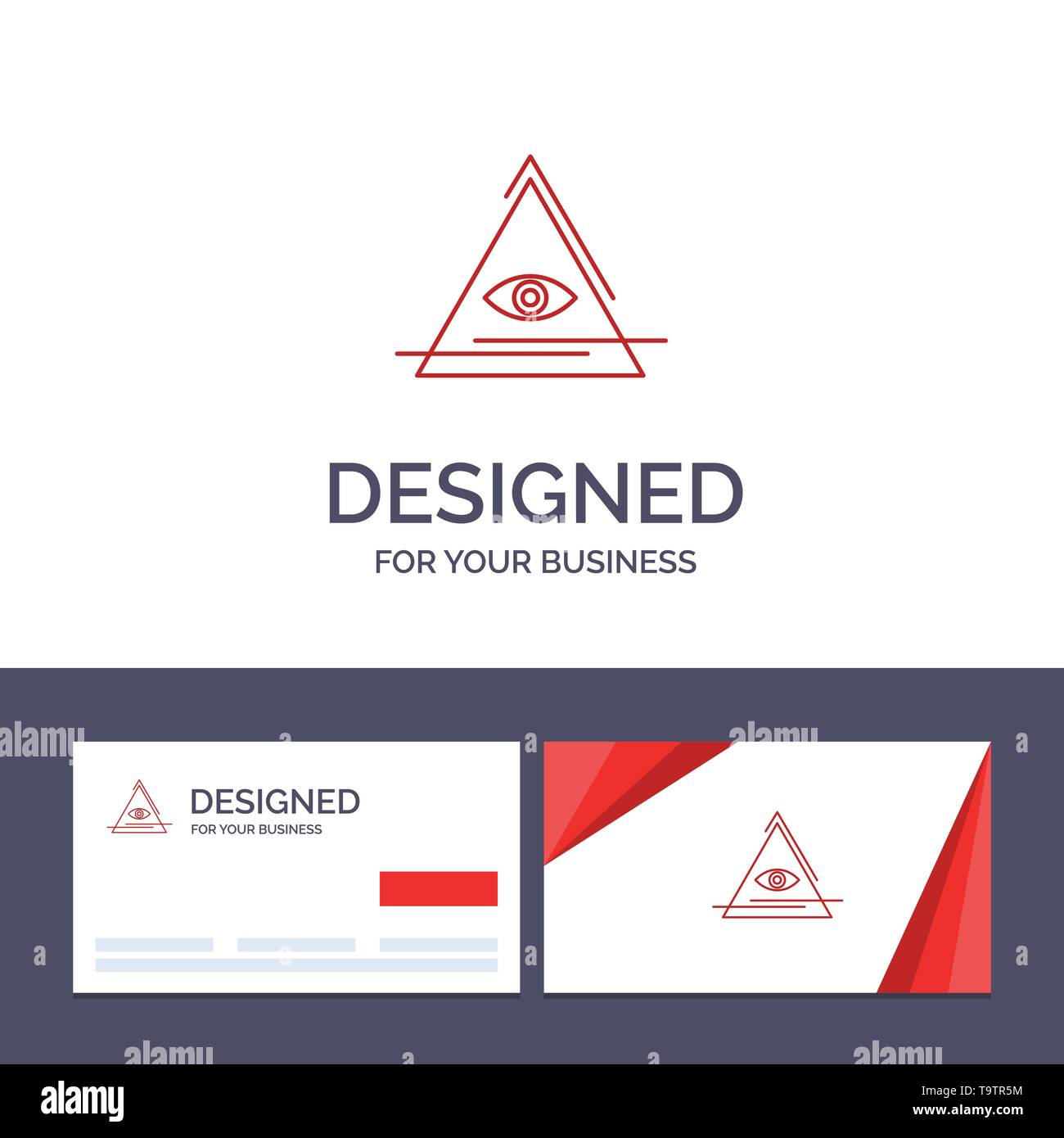 Creative Business Card And Logo Template Eye Illuminati Pyramid