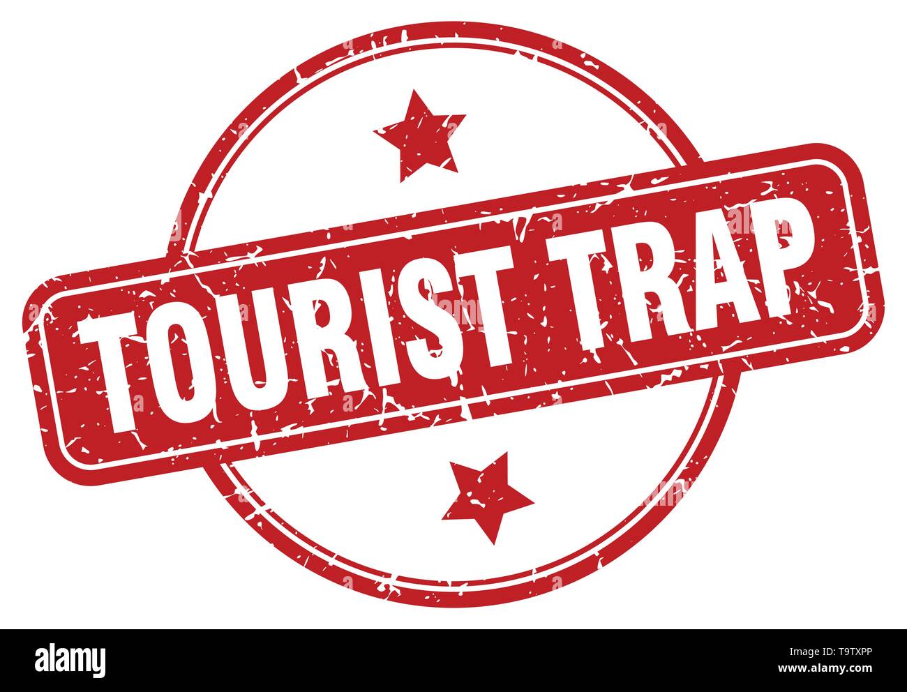 Tourist Trap Vintage Round Isolated Stamp Stock Vector Image & Art - Alamy