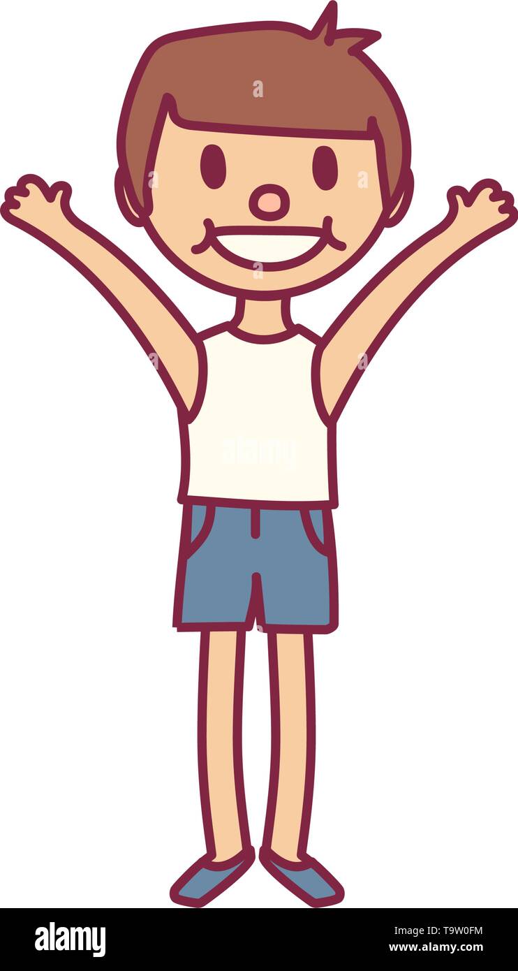 vector cute cartoon kid, child clip art Stock Vector Image & Art Alamy