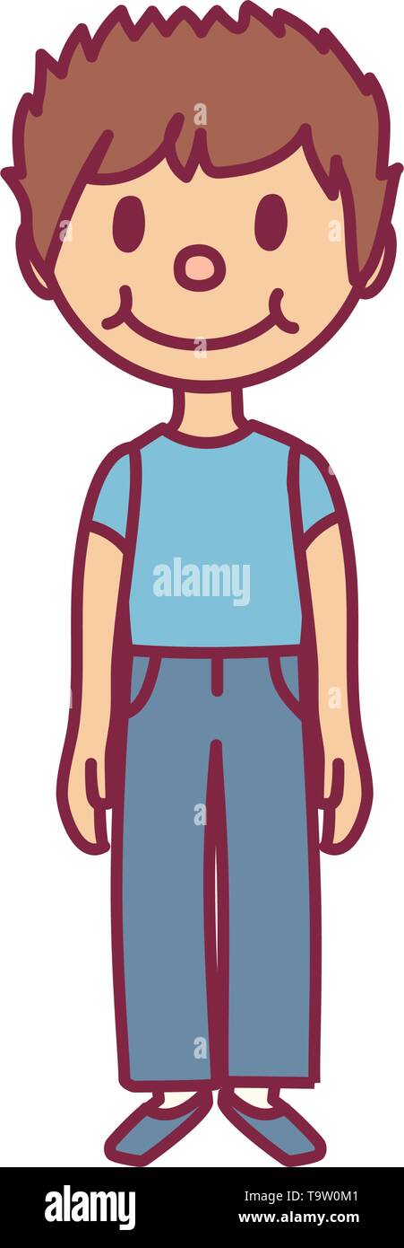 child standing alone clipart