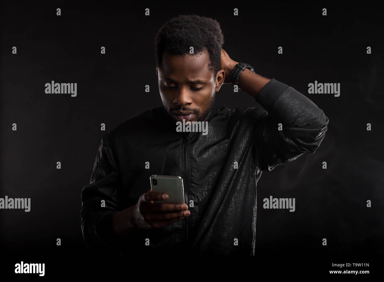 Indoor Shot Of Impressed And Amazed Attractive African American
