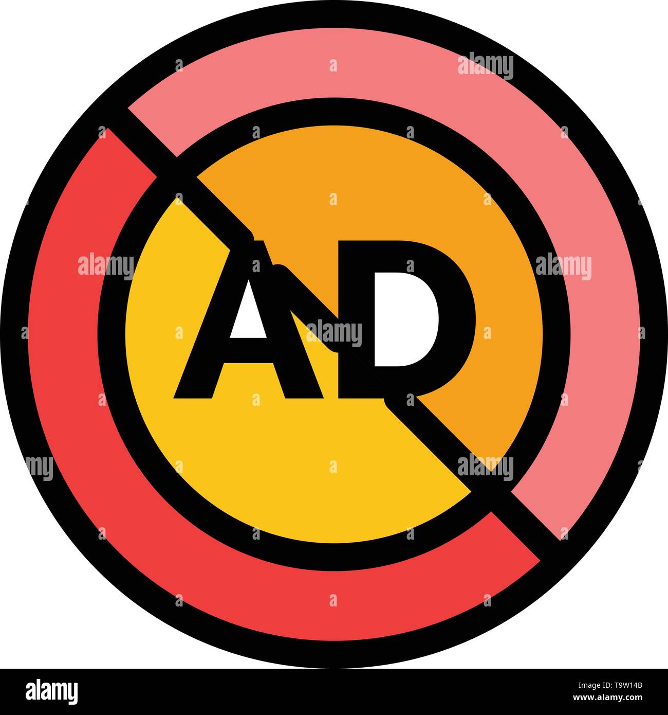 Ad Ad Block Advertisement Advertising Block Flat Color Icon
