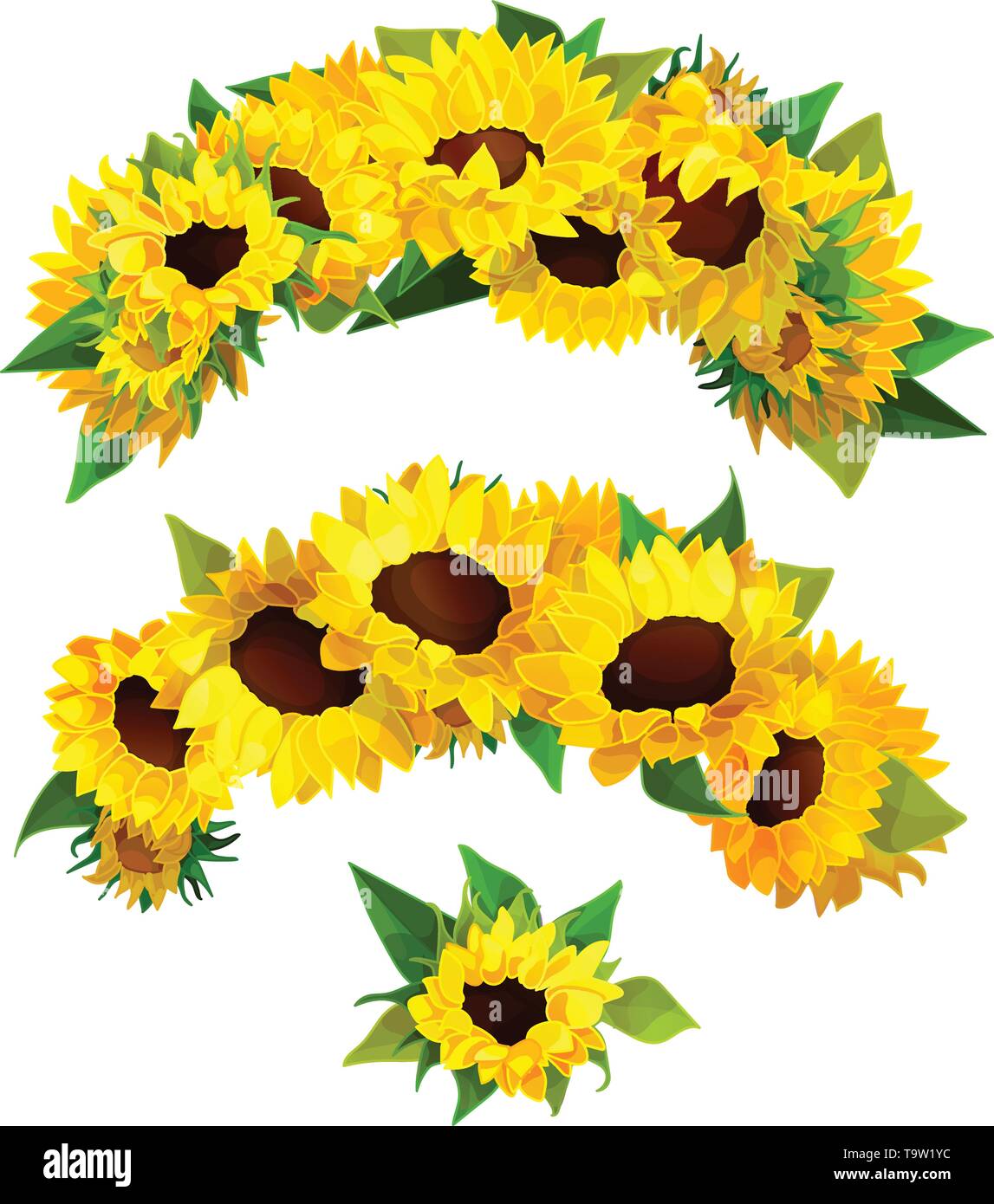 Cartoon sunflower hi-res stock photography and images - Alamy